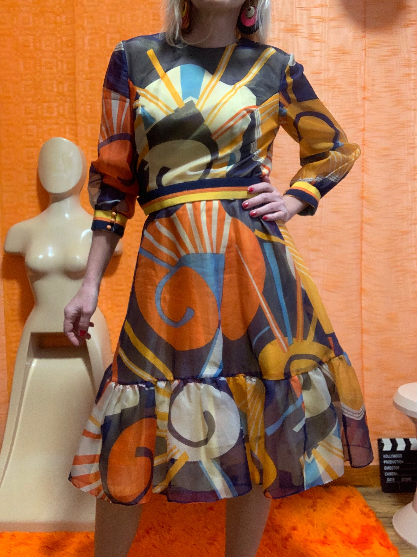 Fabuleuse Robe Confection main Seventies Vintage - T38