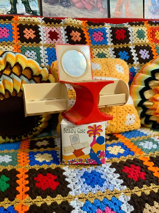 Beauty Case Orange Vintage 1970