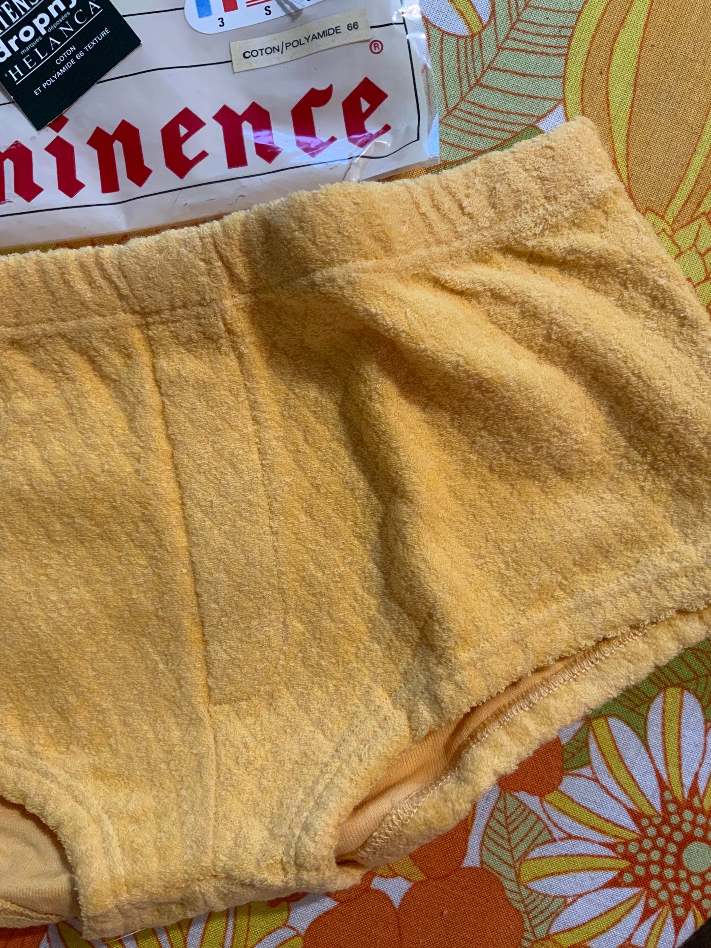 Culotte Shorty Eponge Deadstock 1970 France Éminence - T38 maxi.