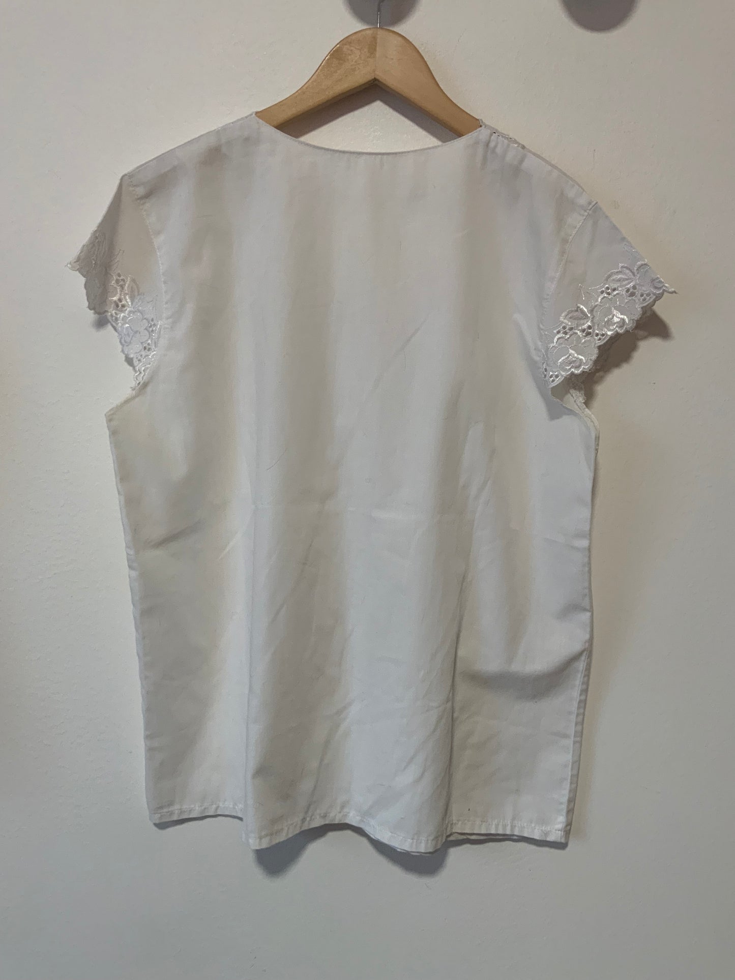 Blouse bohème broderies anglaises Vintage 1980