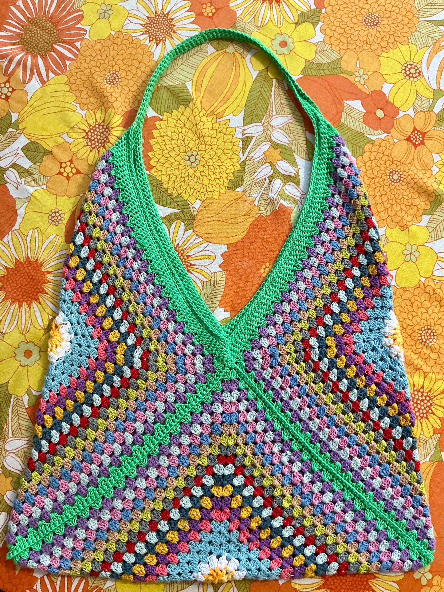 Sac Vintage Crochet Original Fait Main -