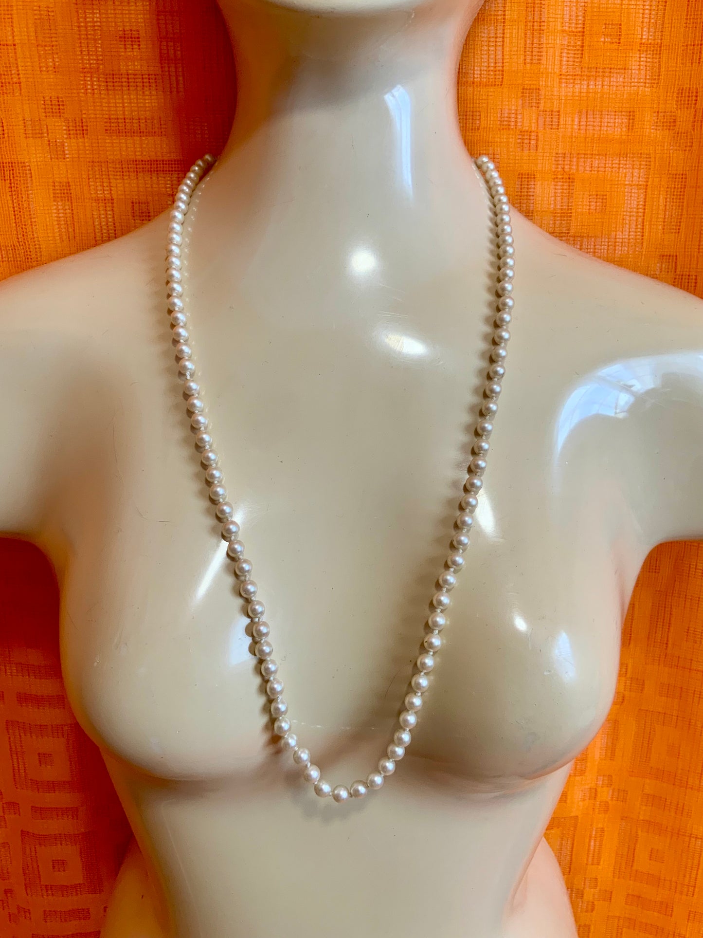 Collier perles Art deco Années 30 Vintage 72 centimètres -