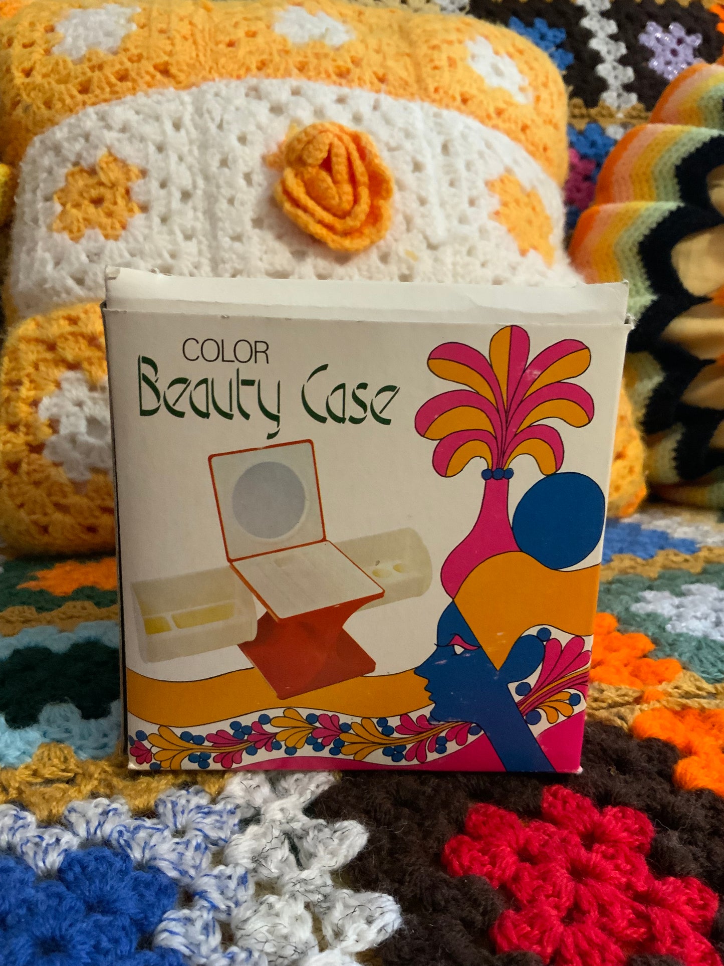 Beauty Case Orange Vintage 1970