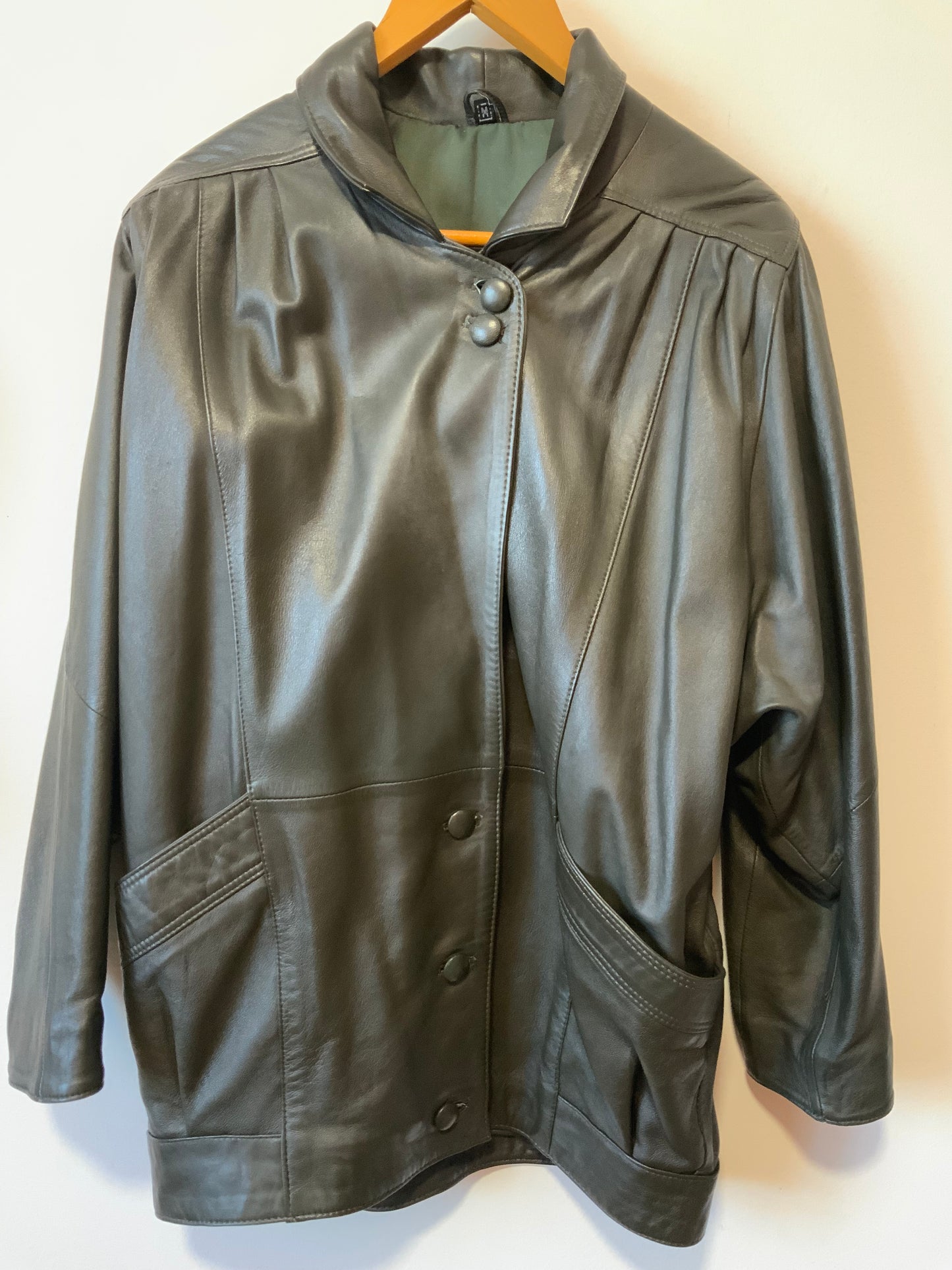 Veste en cuir 3/4 Belle Forme- Vintage 1980/90 TU.