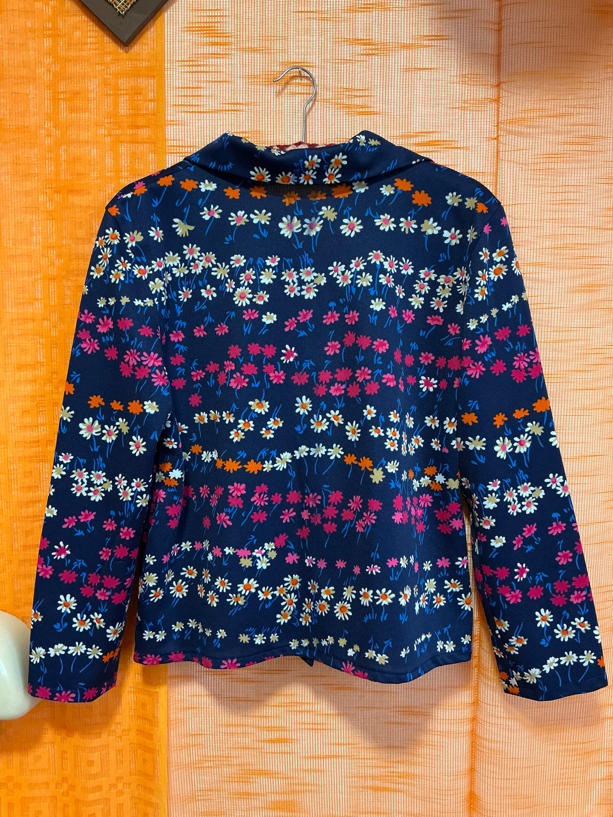 Chemisier à Fleurs Vintage Création 1970- TU