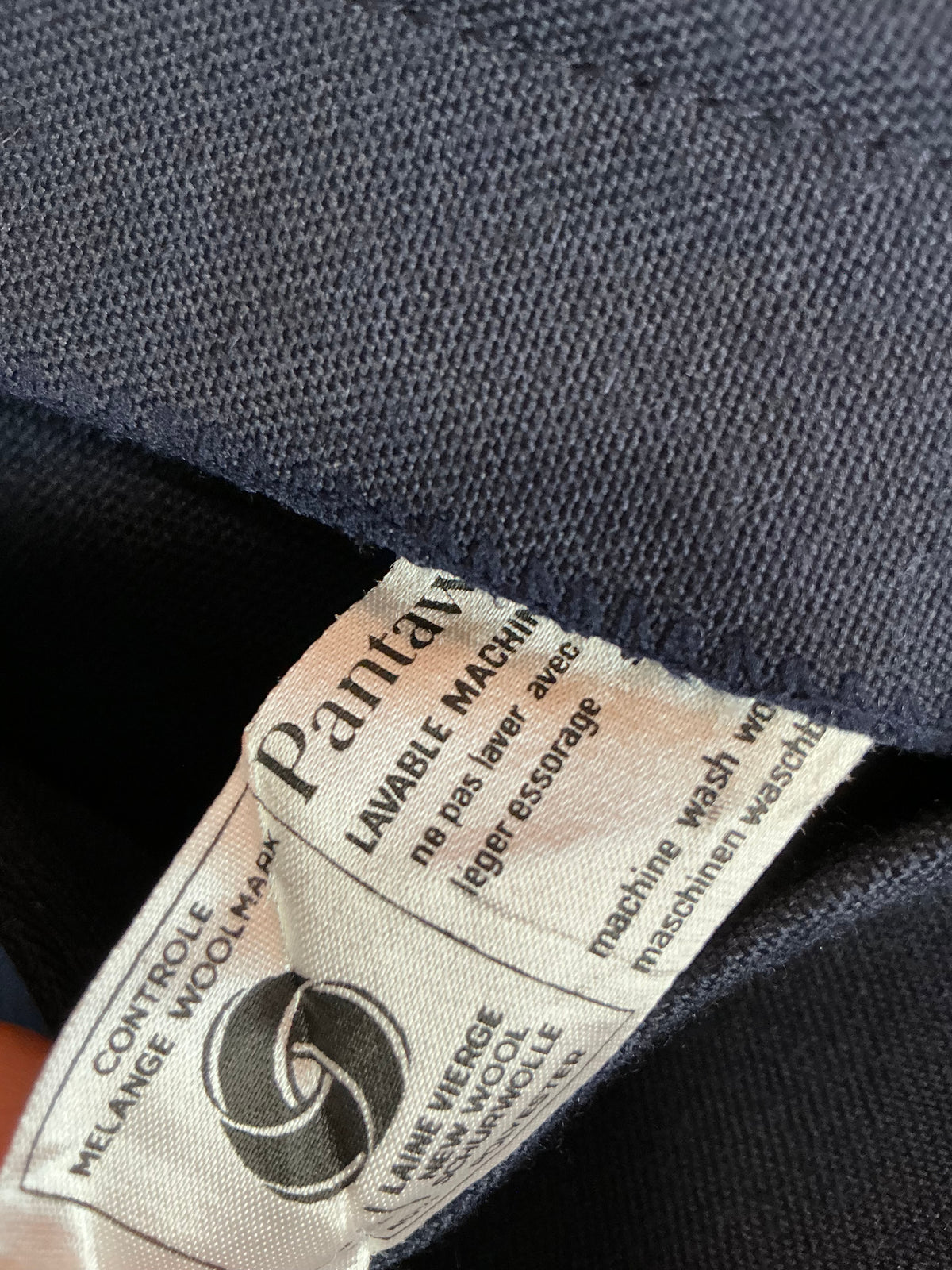 Pantalon Laine Vierge Patte d’éléphant Woolmark Neuf 1970 Vintage- T36.