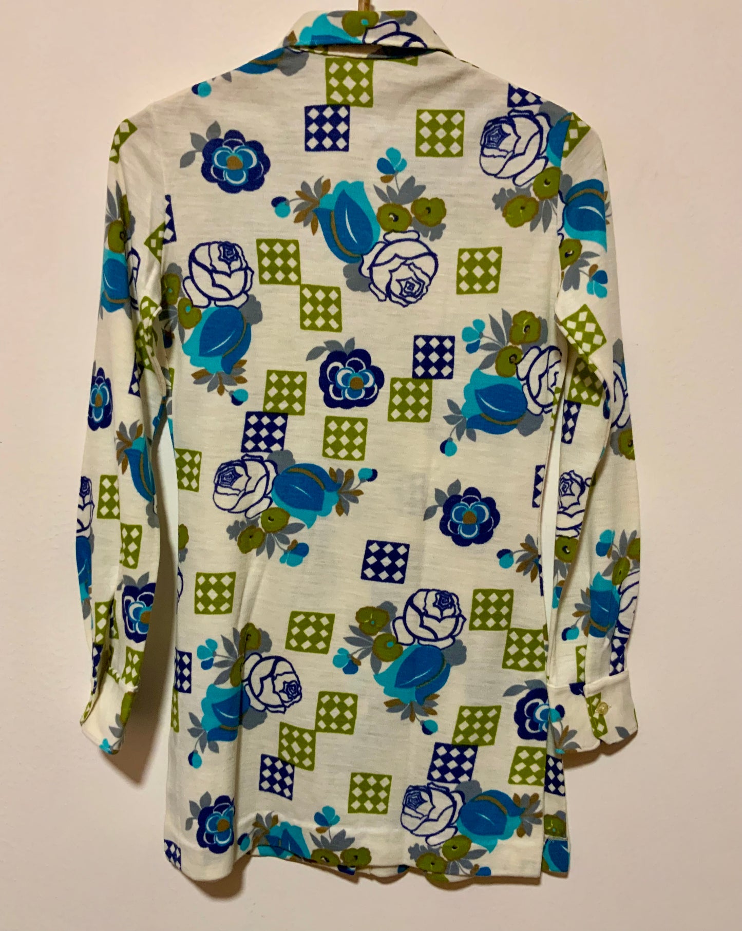 Chemise / Mini Robe Pierbé Made in France Pelle a tartes 1970 _ T40.