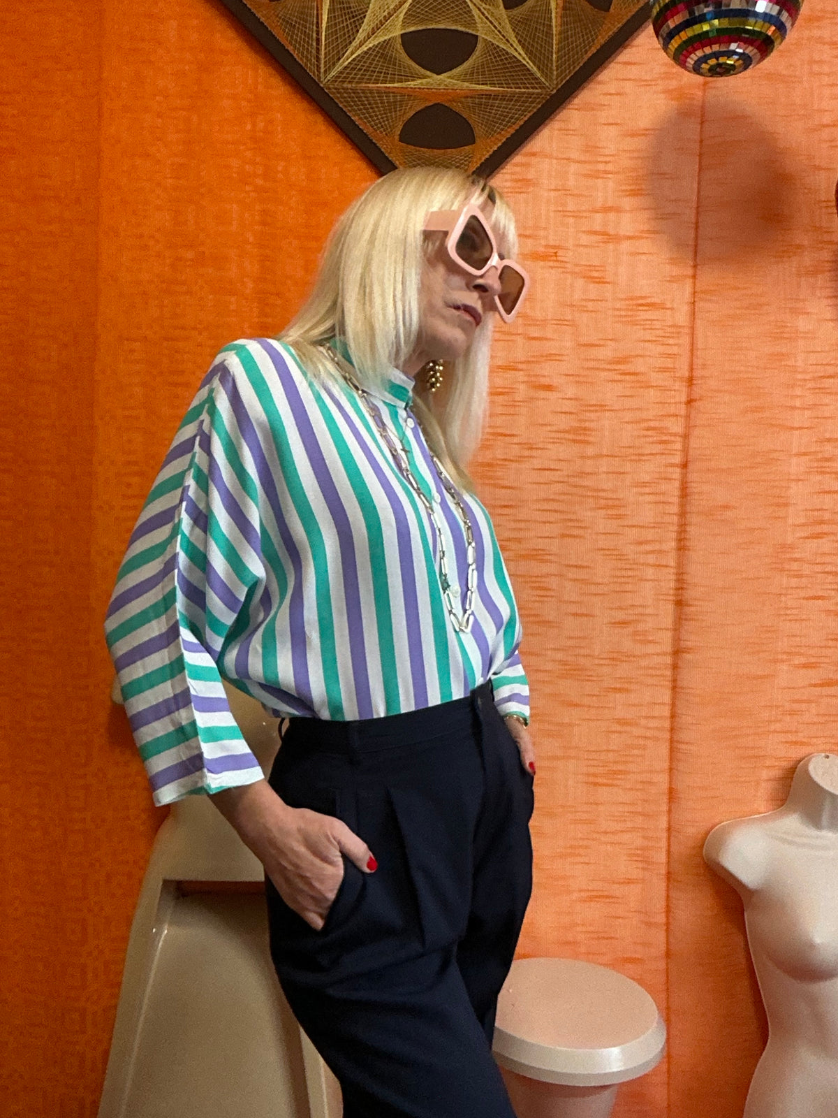 Chemise Originale 1980 Vintage Pure forme - France T44 maxi.