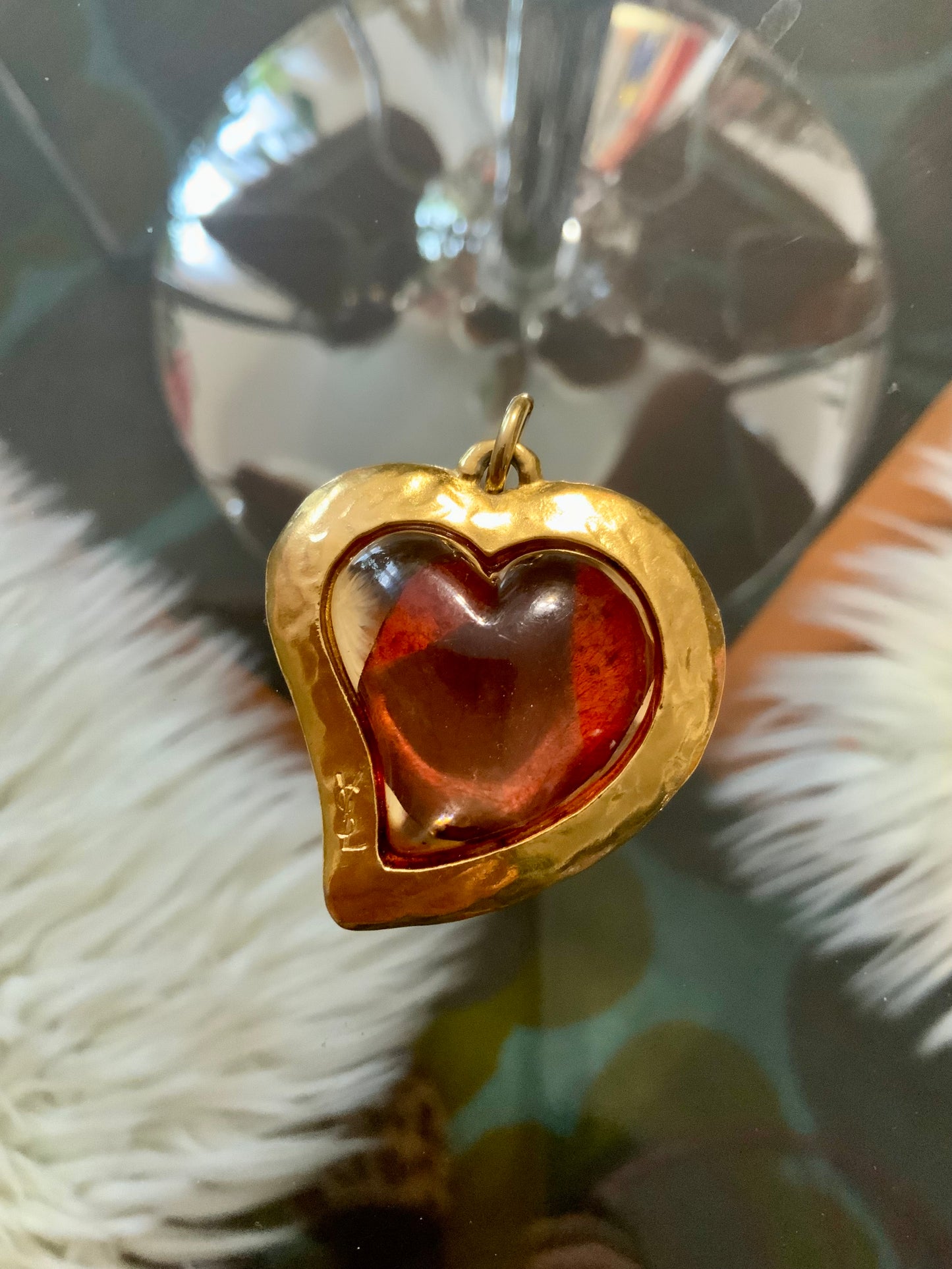 Pendentif Coeur Vintage Yves Saint Laurent Luxe
