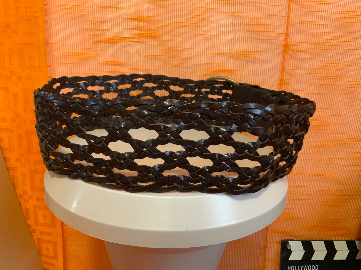 Ceinture Vintage 1990 Cuir Originale Ajustable-