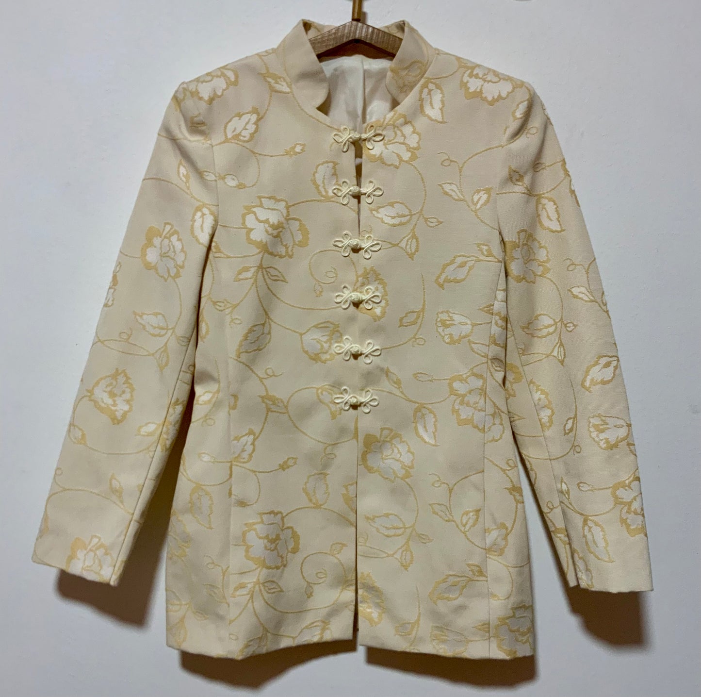 Veste Chinoise Confection Main Vintage Pépite Fleurs 1980