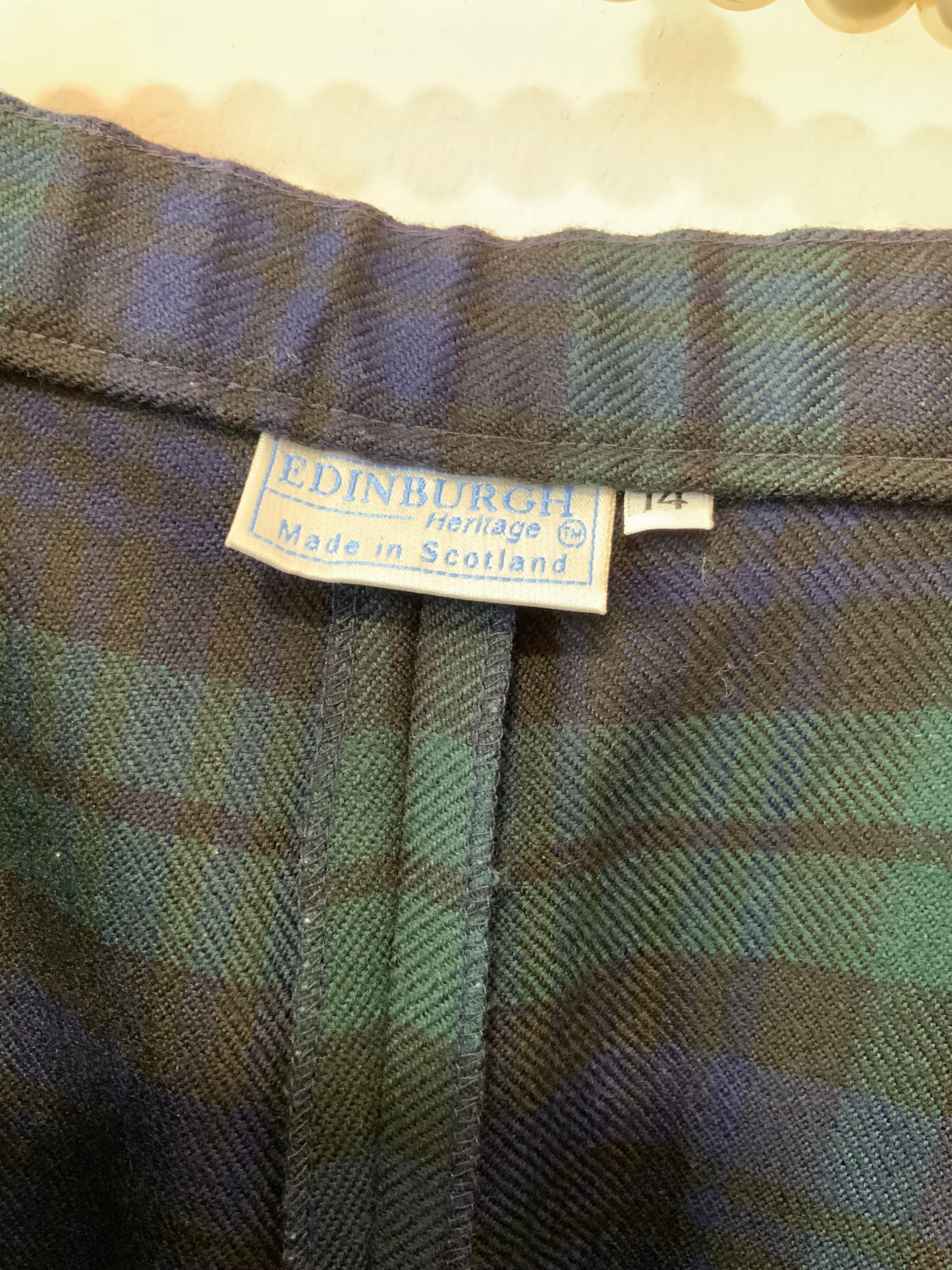 Tailleur Pantalon Tartan Ecossais pure laine vierge Héritage Scotland Vintage- T42
