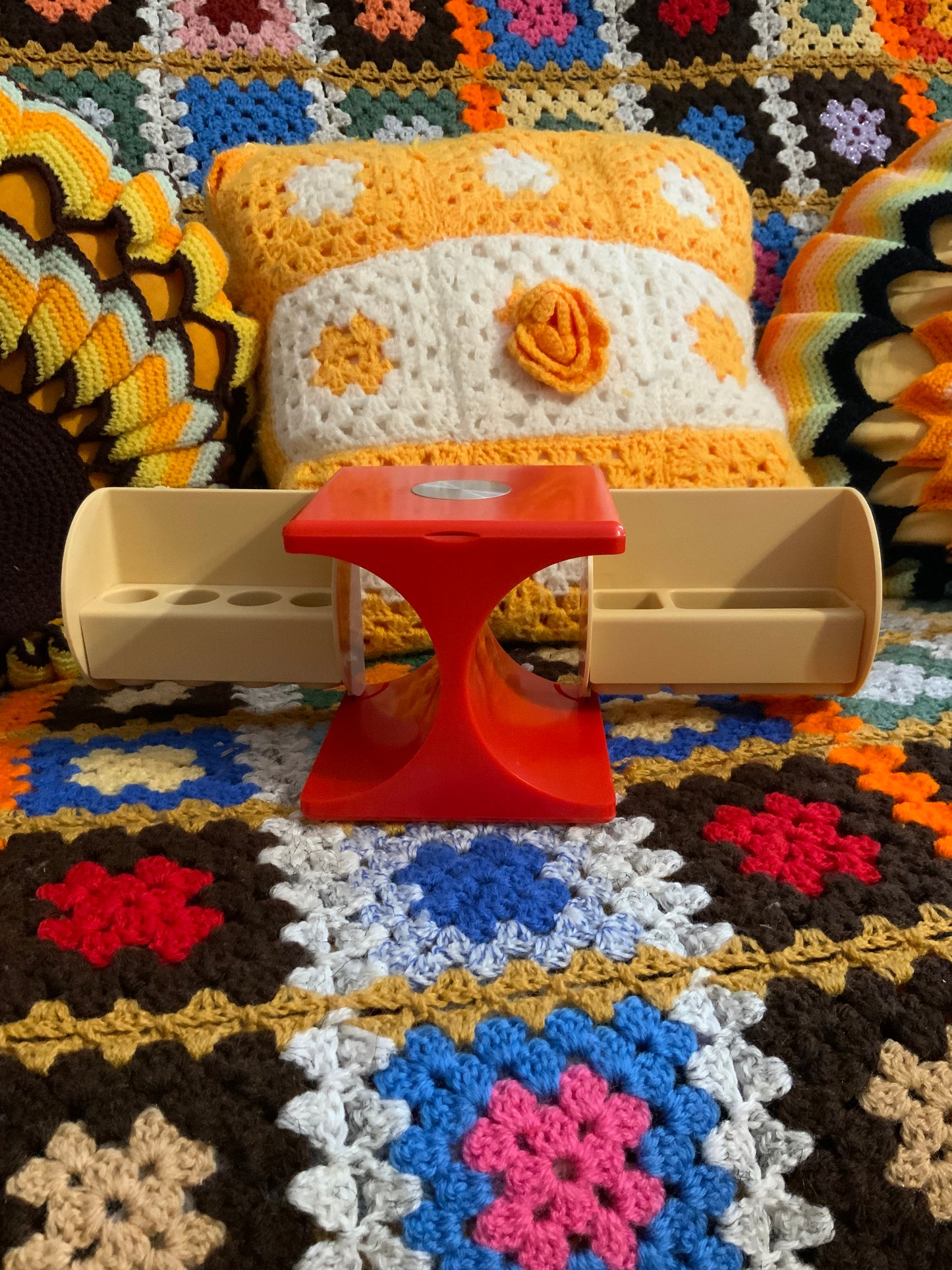 Beauty Case Orange Vintage 1970