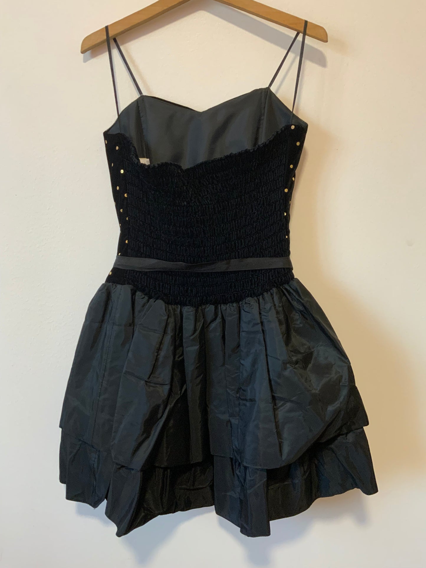 Robe Bustier velours volume Vintage 1980- T40/42