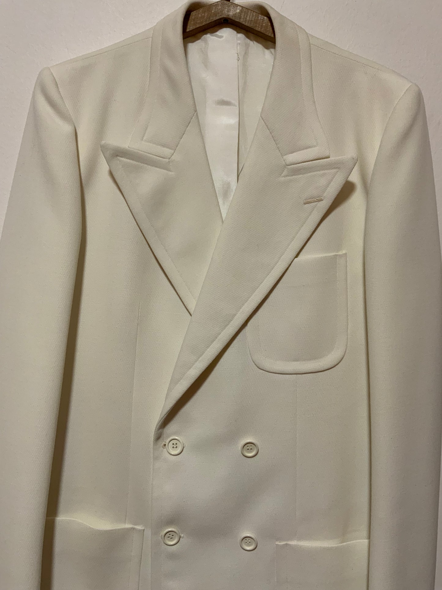Superbe blazer long croisé grand col Vintage 1970