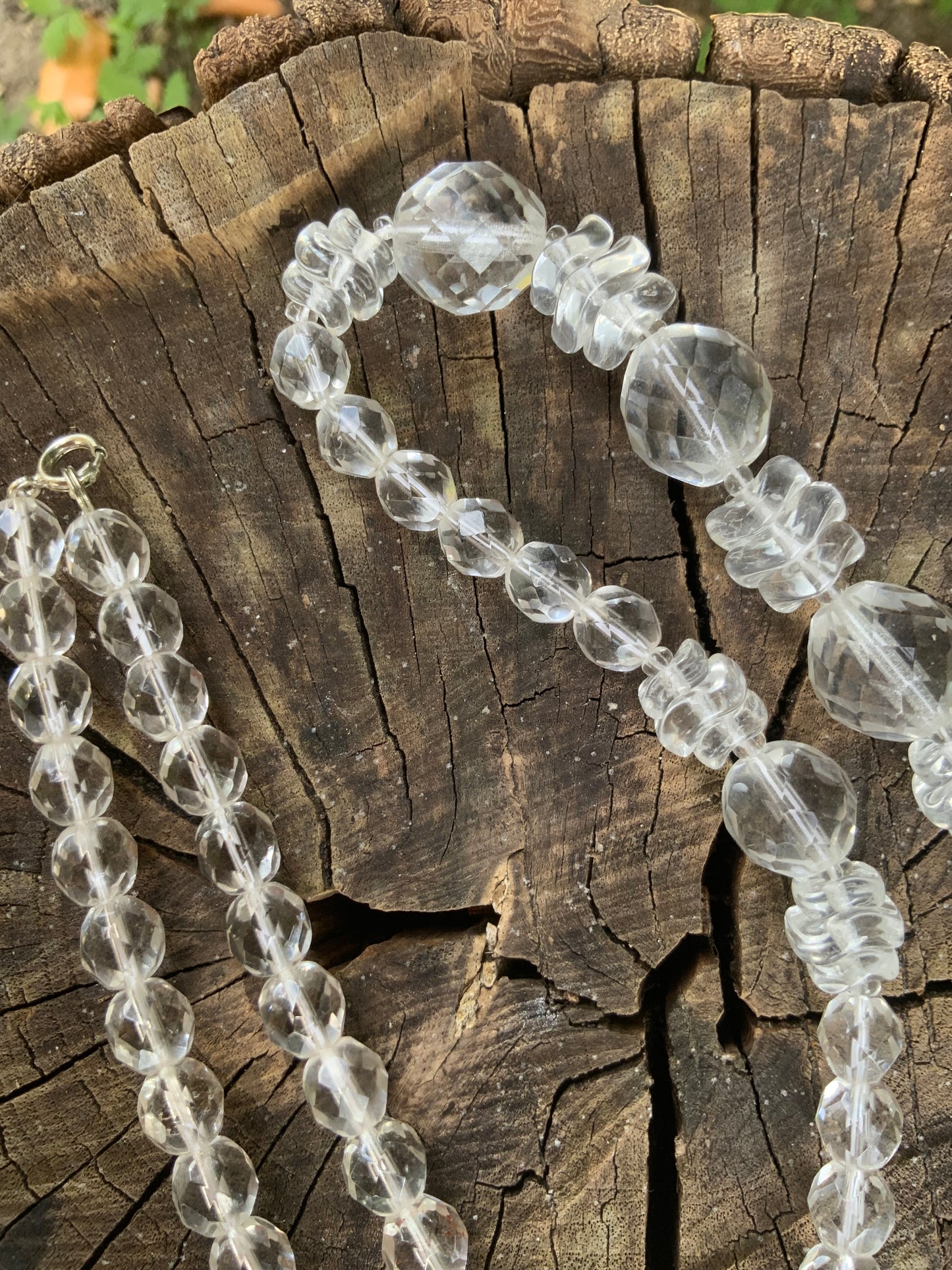 Long Collier Perles de verre Vintage 1980/90
