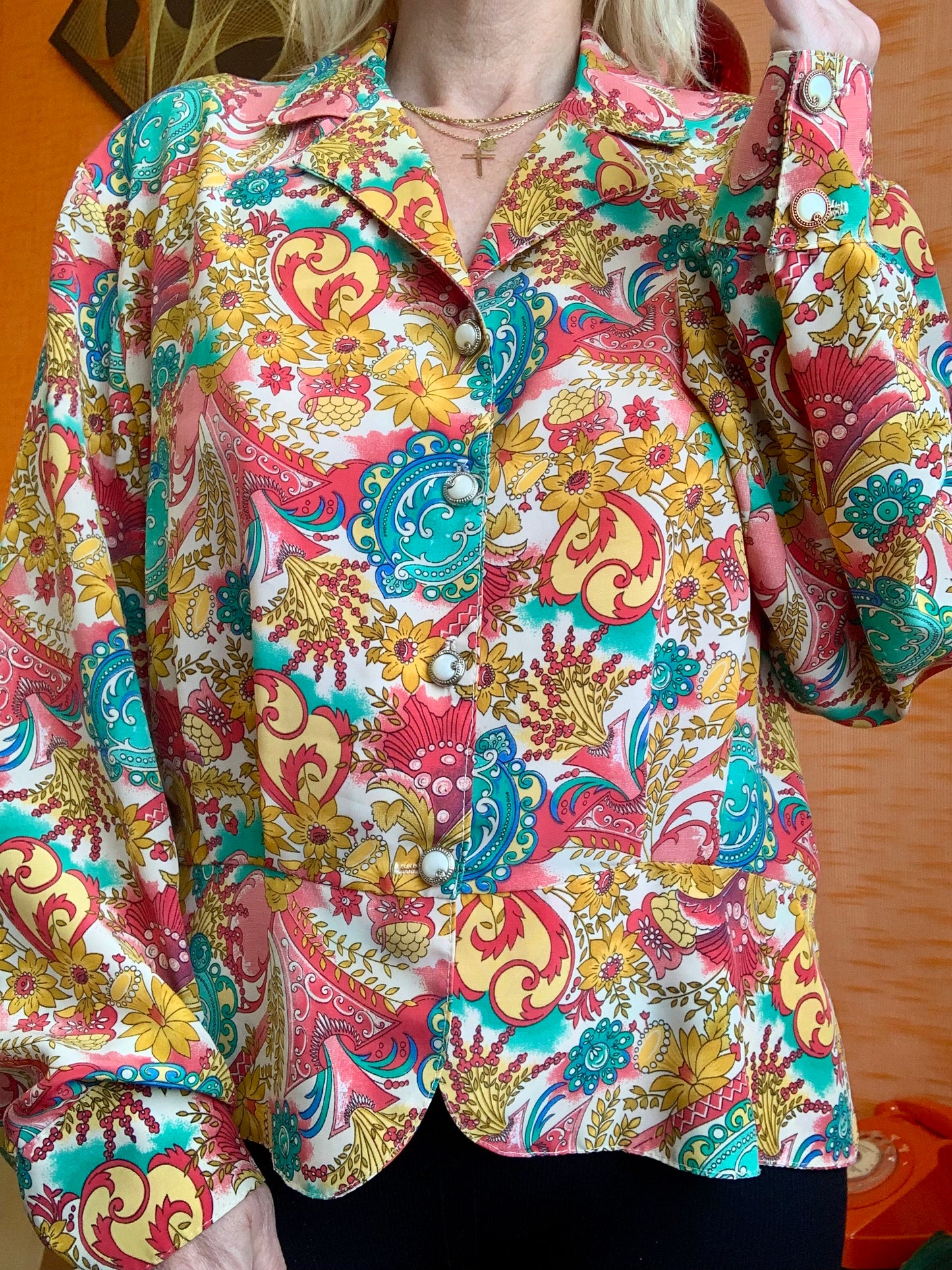 Chemisier Fleurs Vintage Élégance - TU