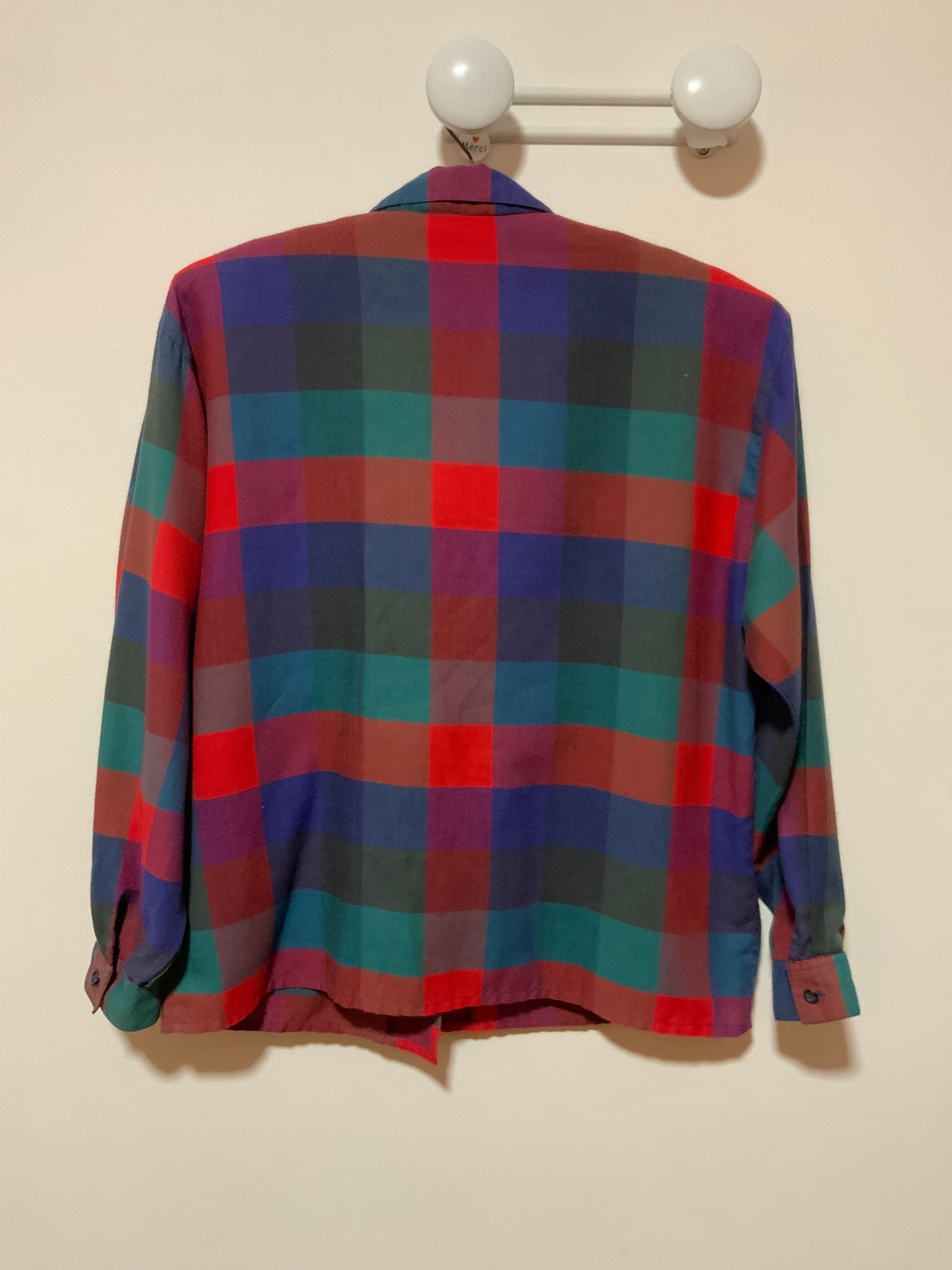 Chemisier à carreaux Madras Vintage 1980 France