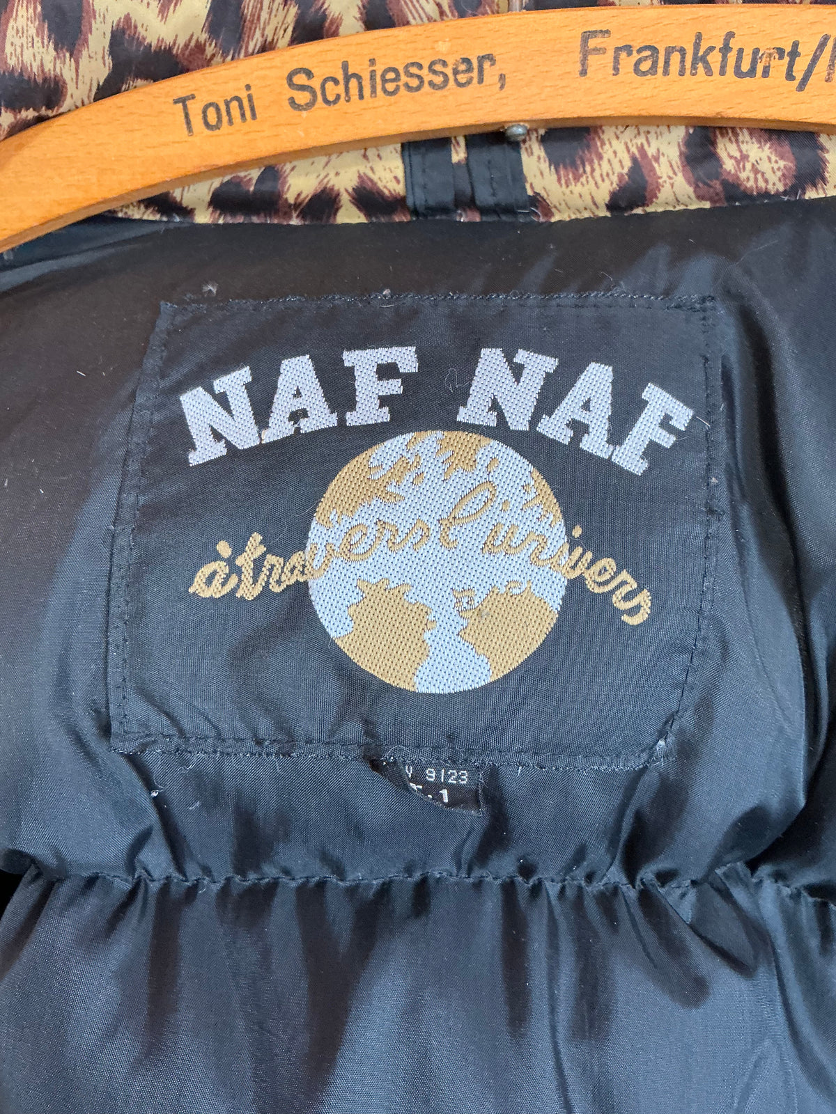 Manteau Doudoune Léopard Naf Naf Vintage 1990- TU