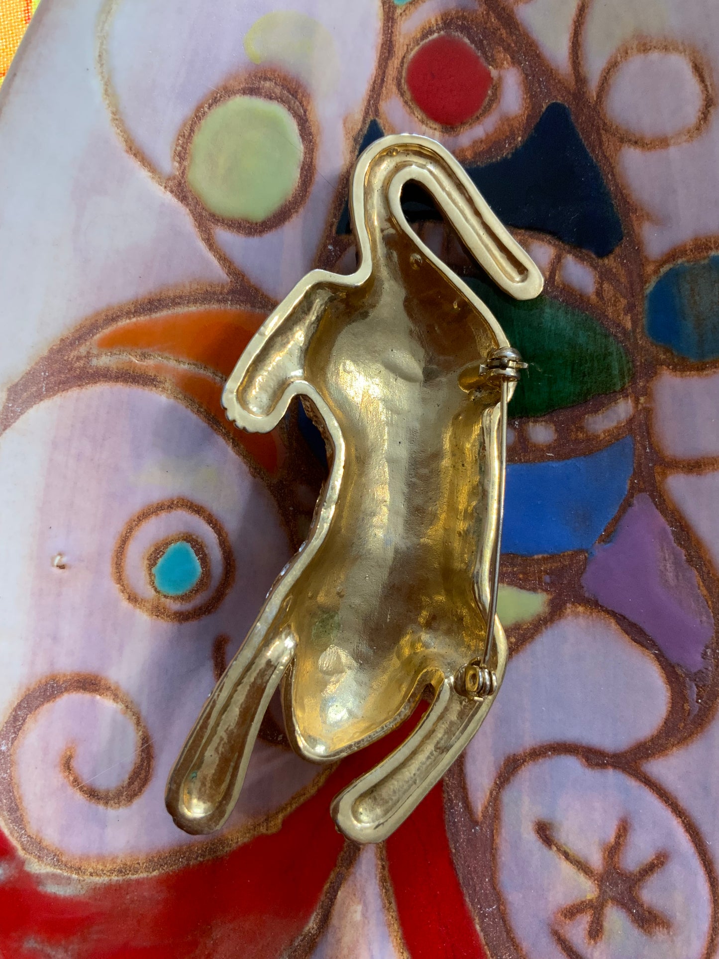 Tres Grande Broche leopard Ancienne Vintage