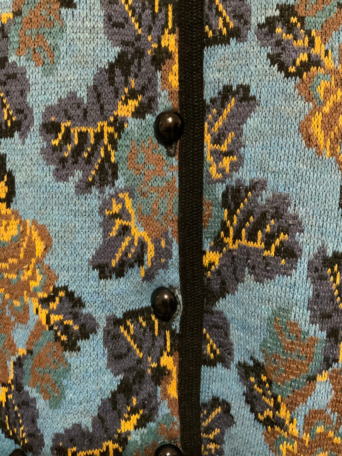 Gilet a Fleurs Vintage 1980