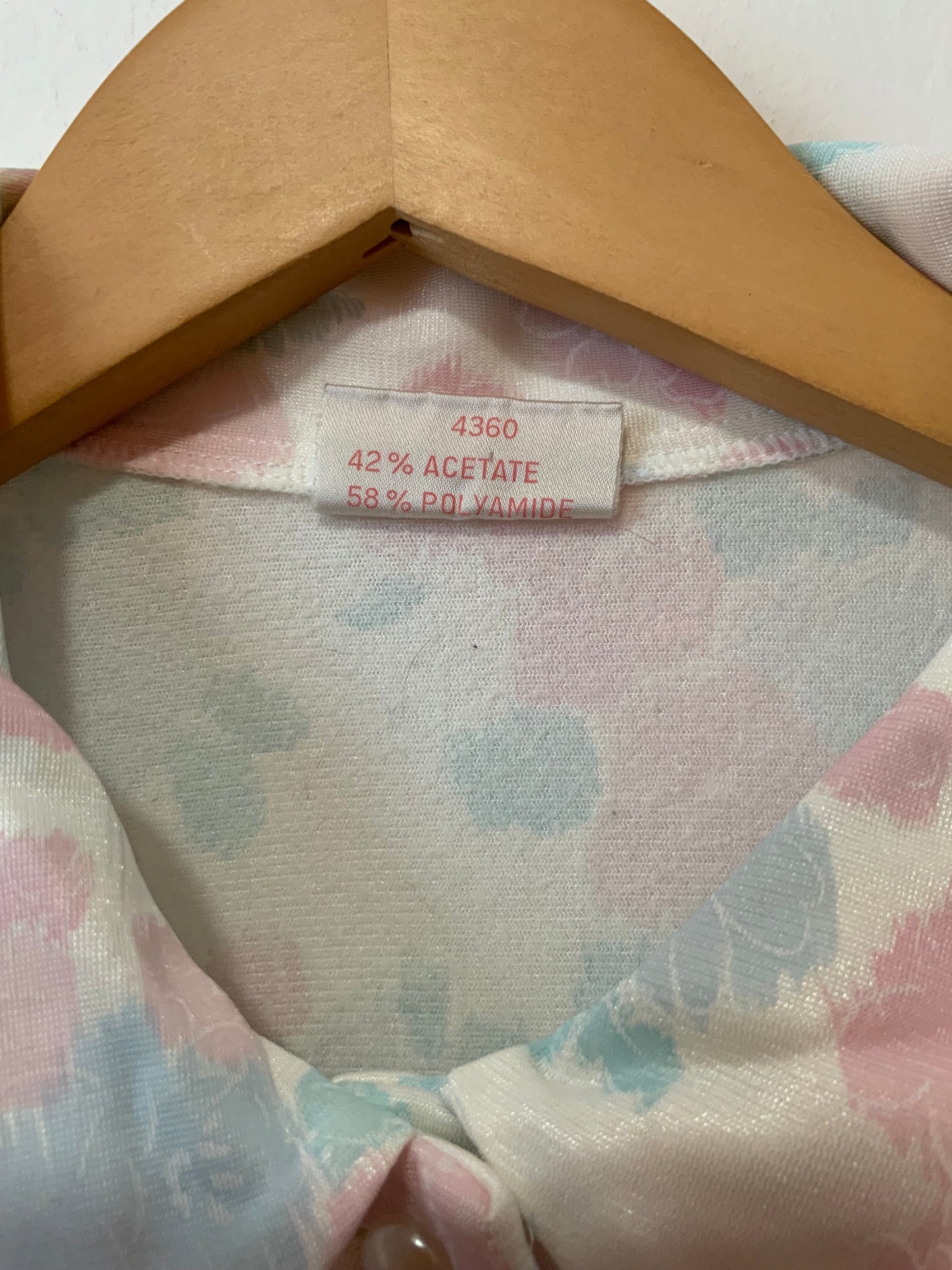 Pyjama à fleurs Made in France Vintage 1980- T42
