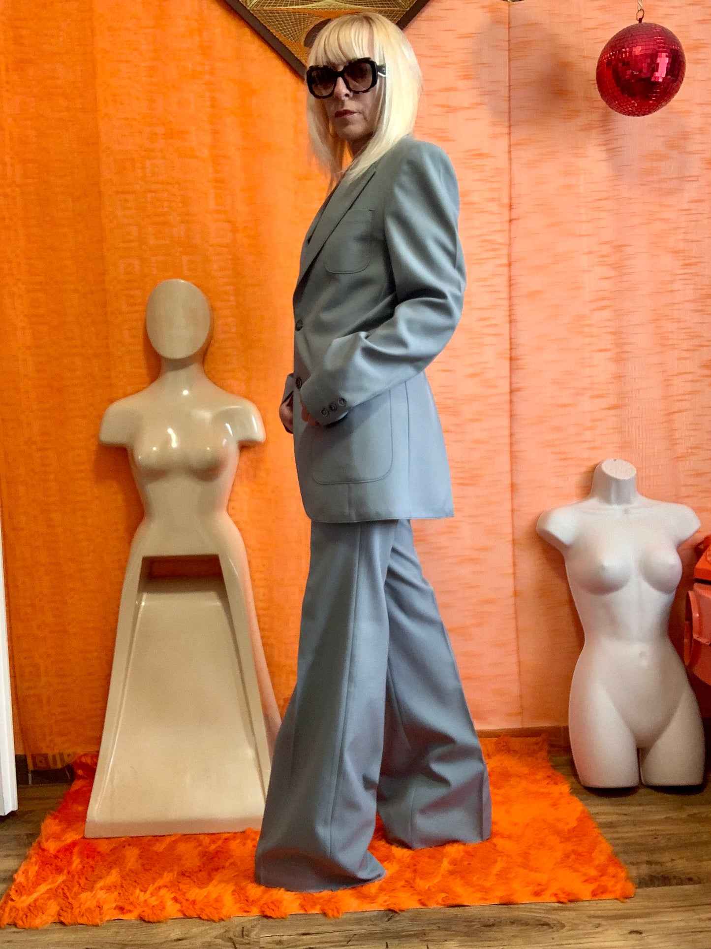 Ensemble costume pattes d’éléphant Neuf Vintage 1970 Rareté- T36