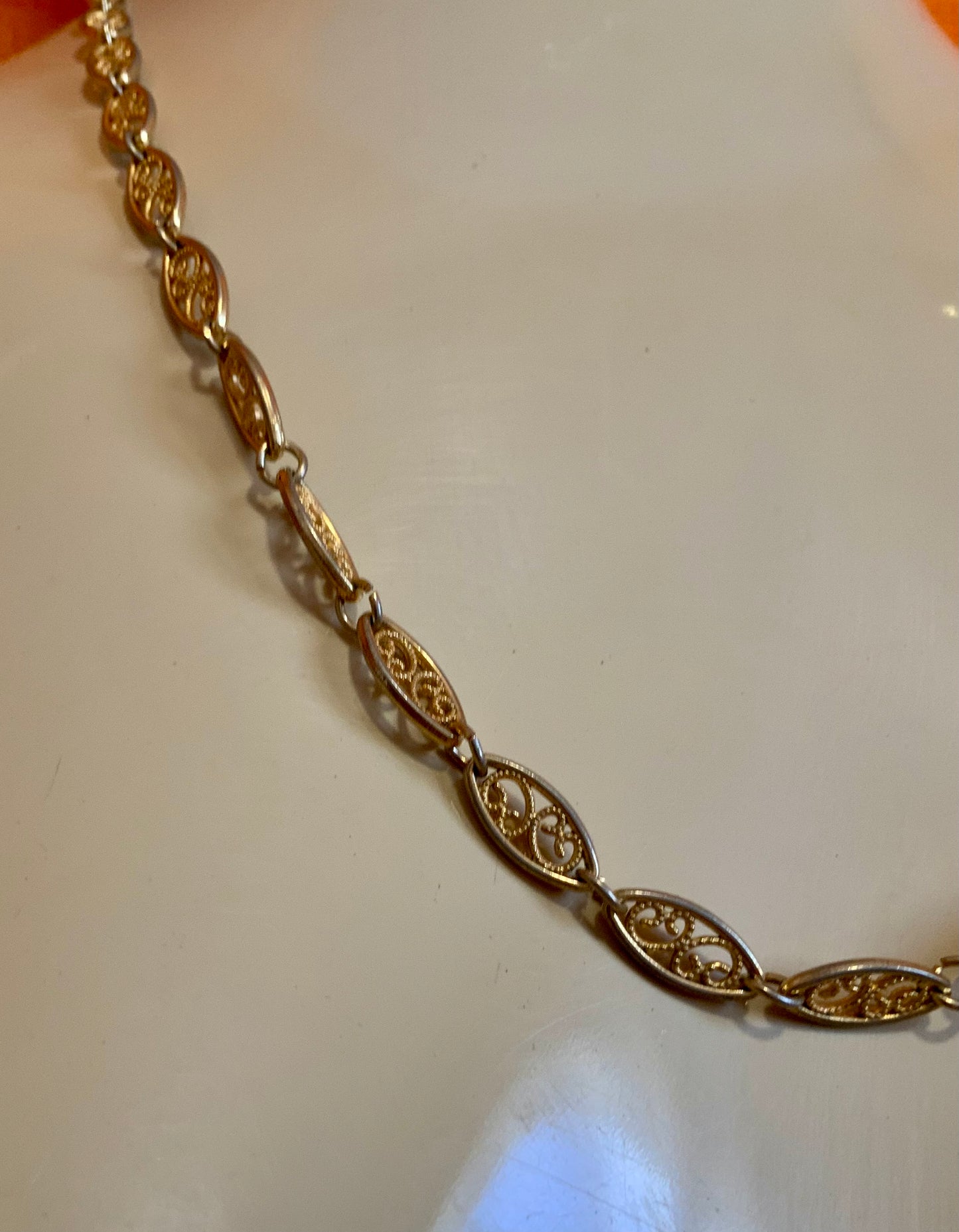 Collier Chaine Pur Vintage 1980-