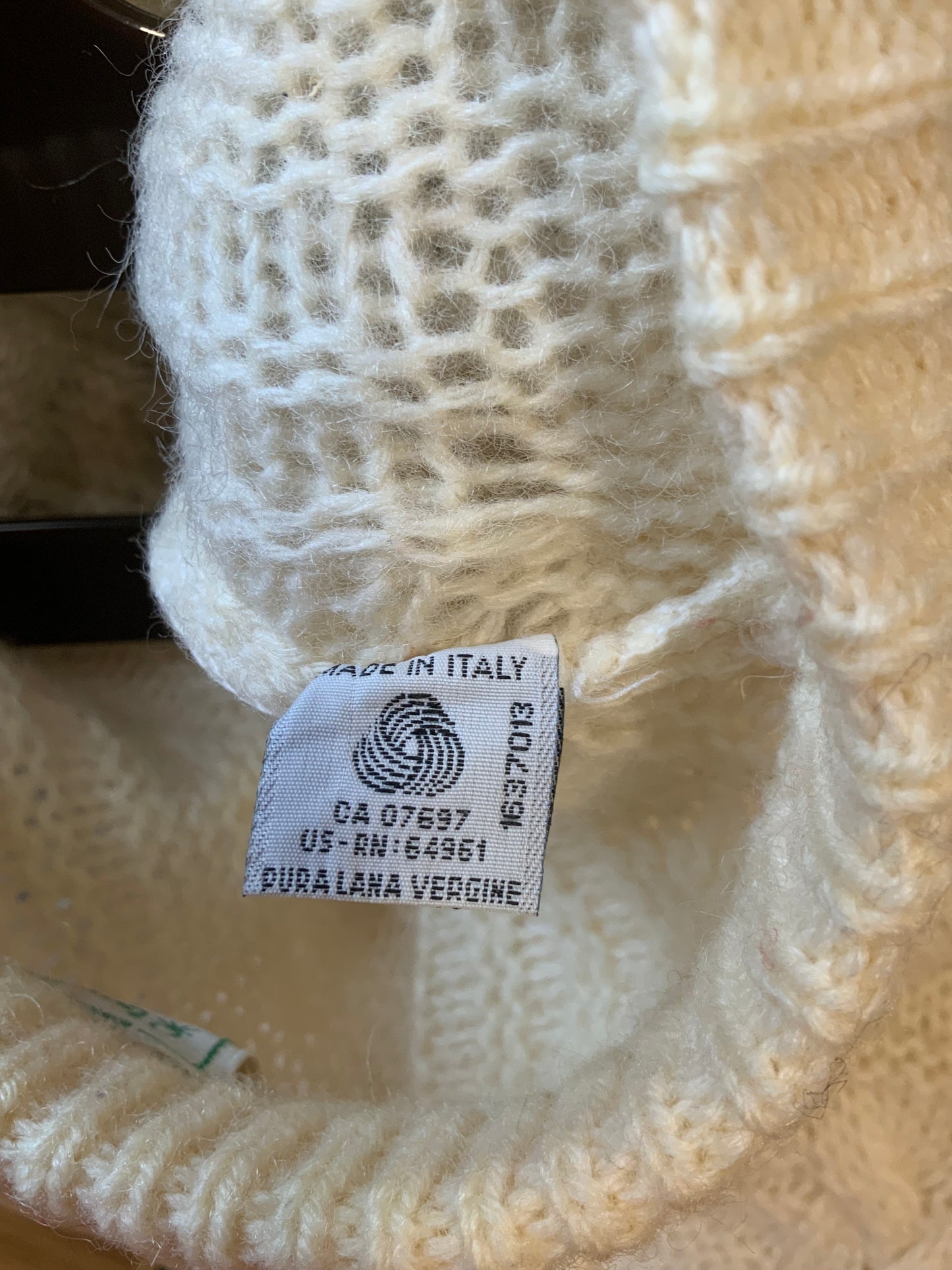 Robe Benetton Torsades pure laine vierge Vintage Italy 1980/90- T52 maxi.