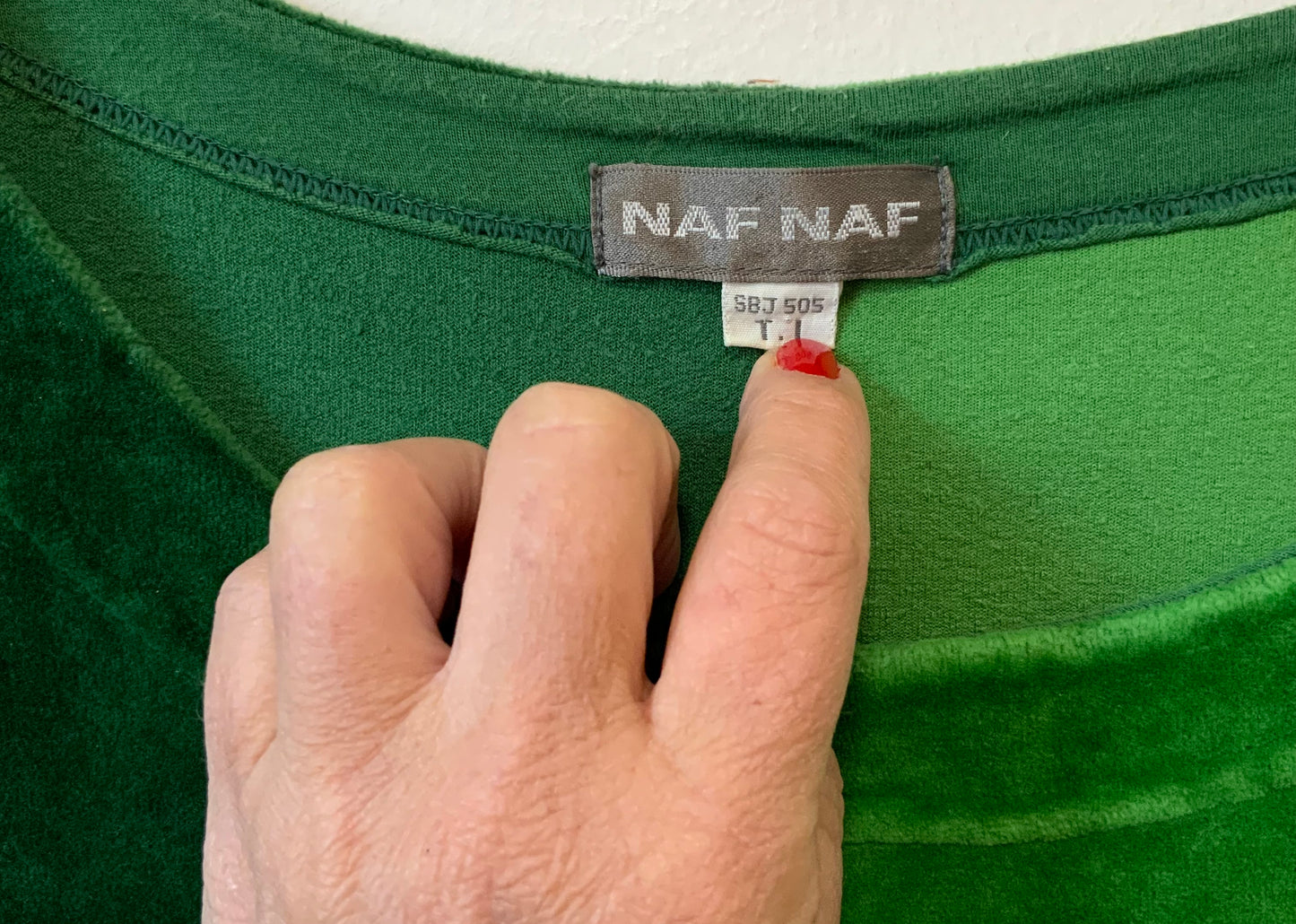 Robe originale velours Naf Naf Vintage 1990 -T38