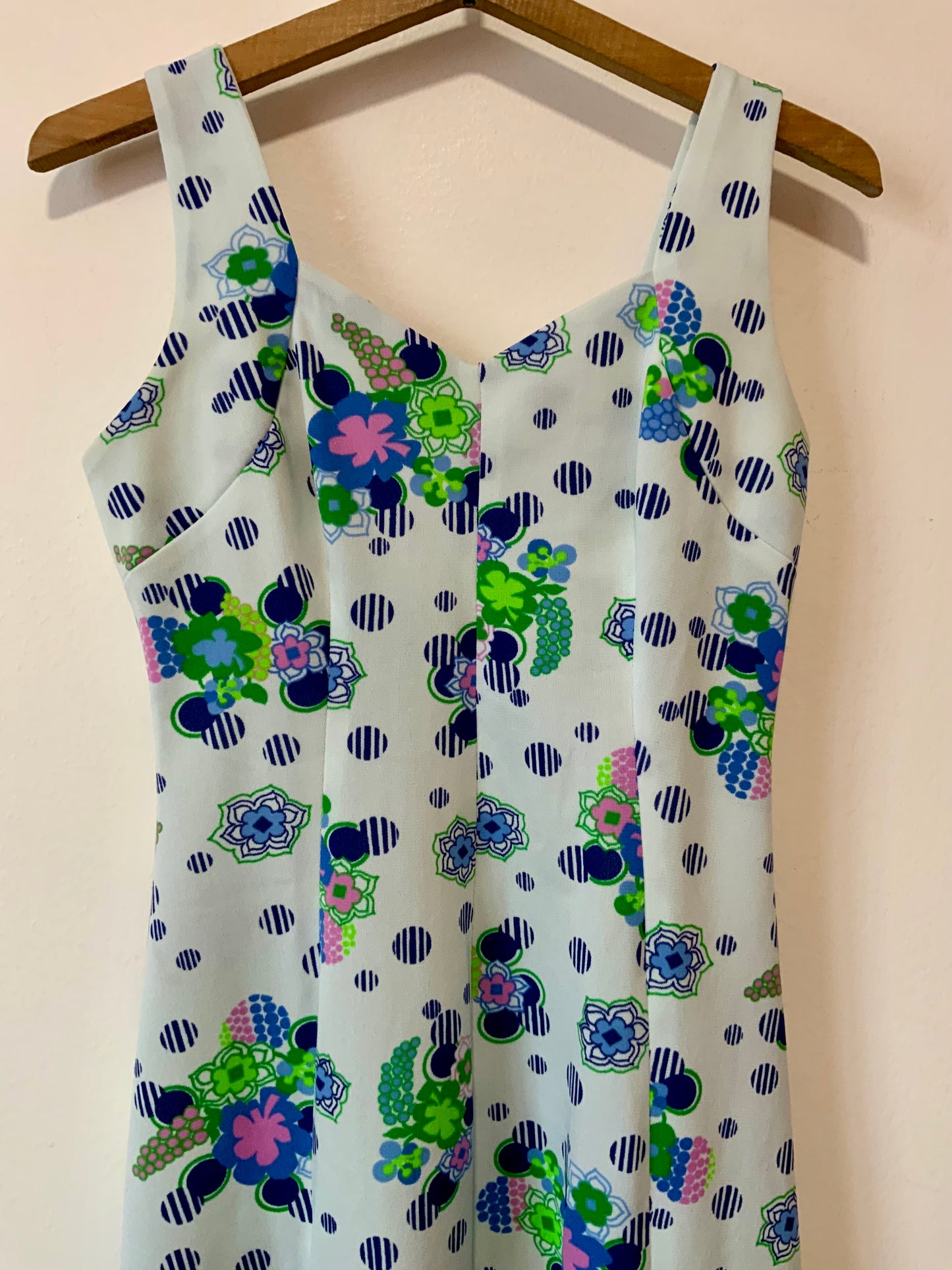 Robe à fleurs Vintage 1970-T38/40