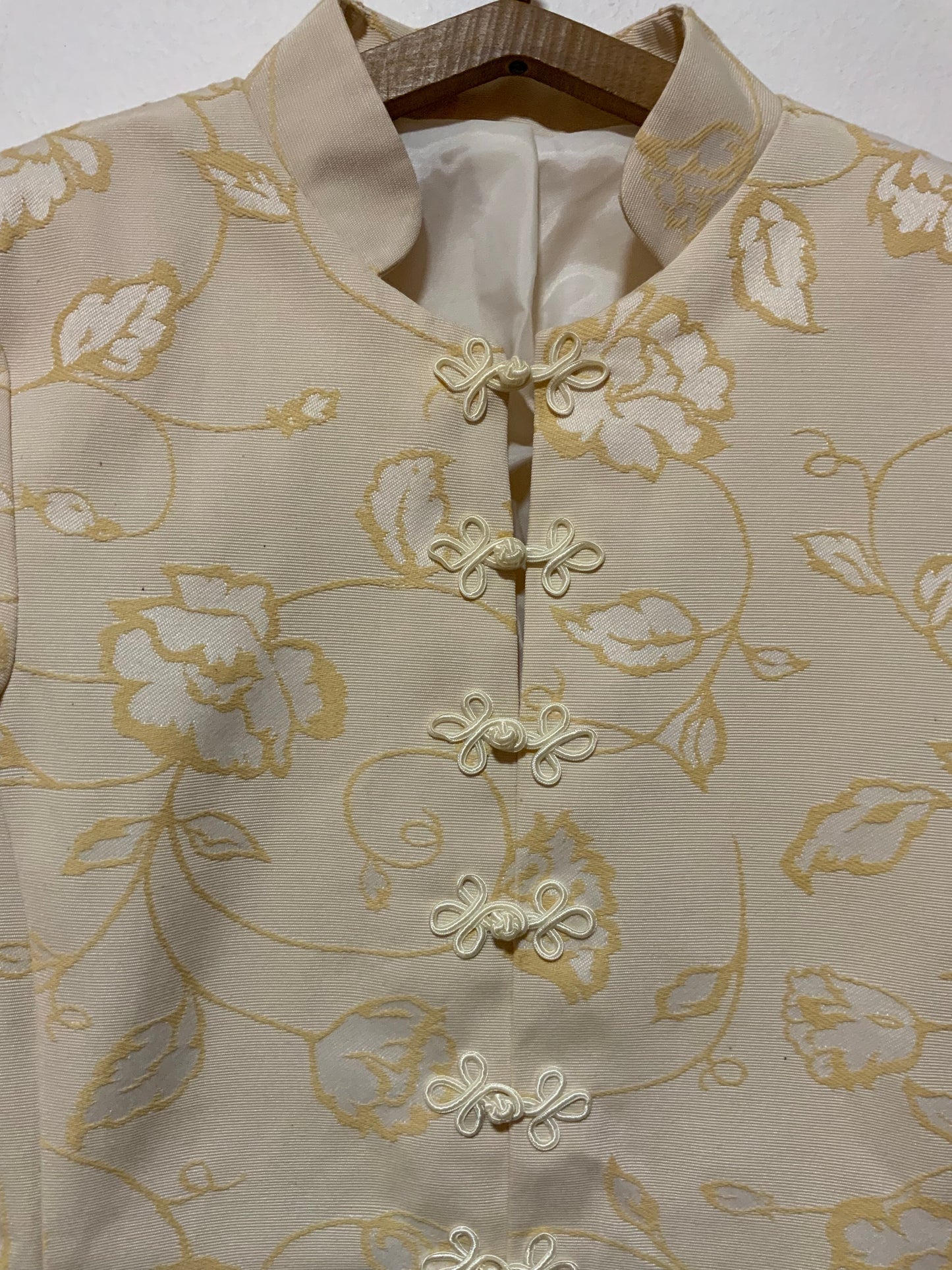 Veste Chinoise Confection Main Vintage Pépite Fleurs 1980