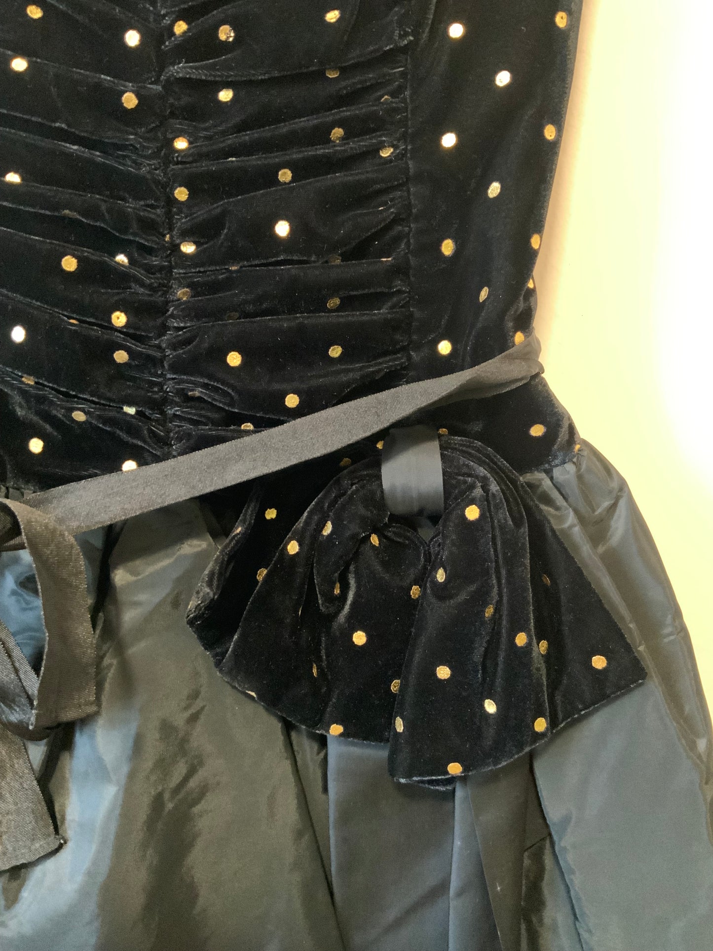Robe Bustier velours volume Vintage 1980- T40/42