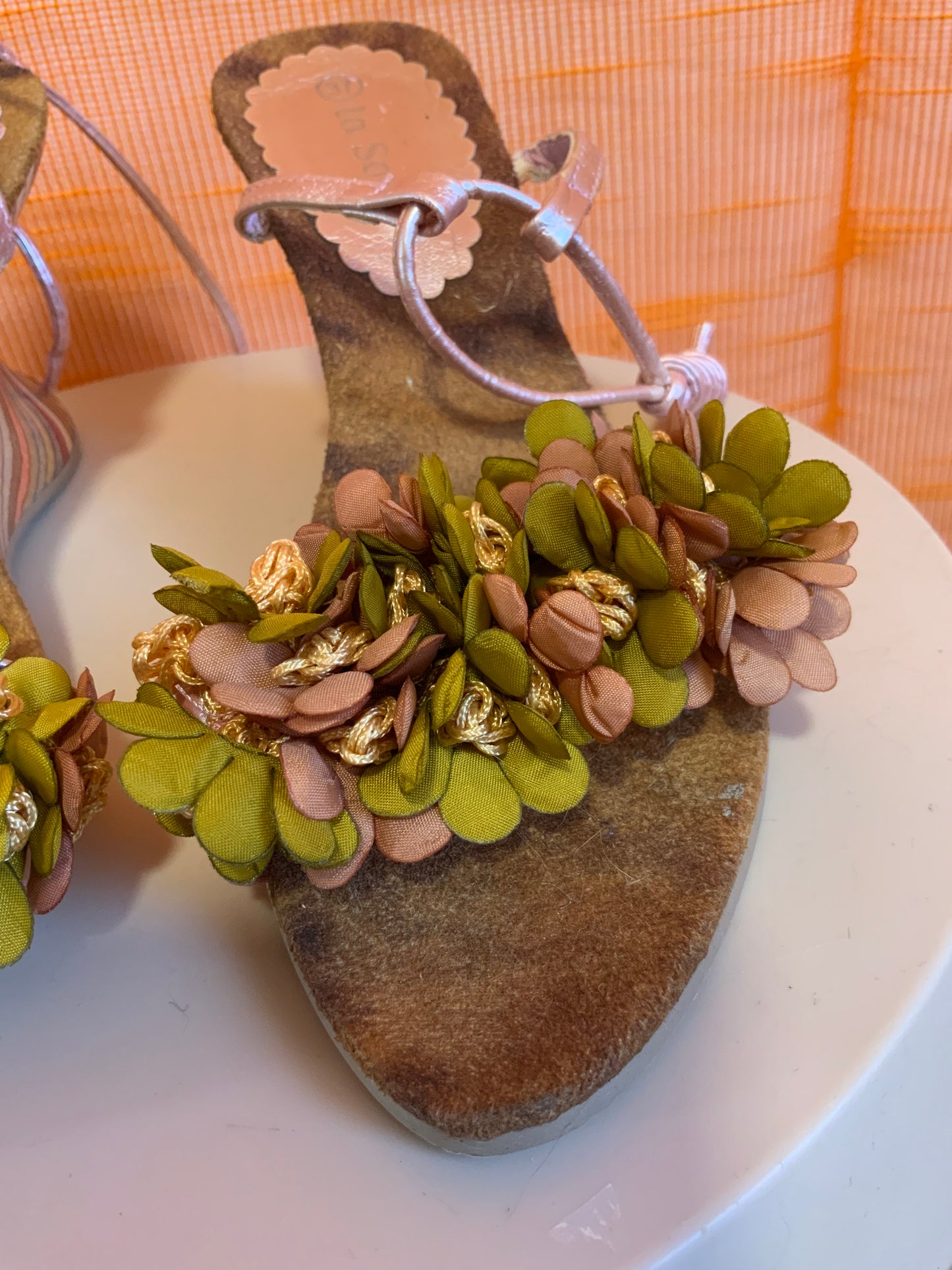 Chaussures Talons compensés Fleurs Vintage 1990- T37.