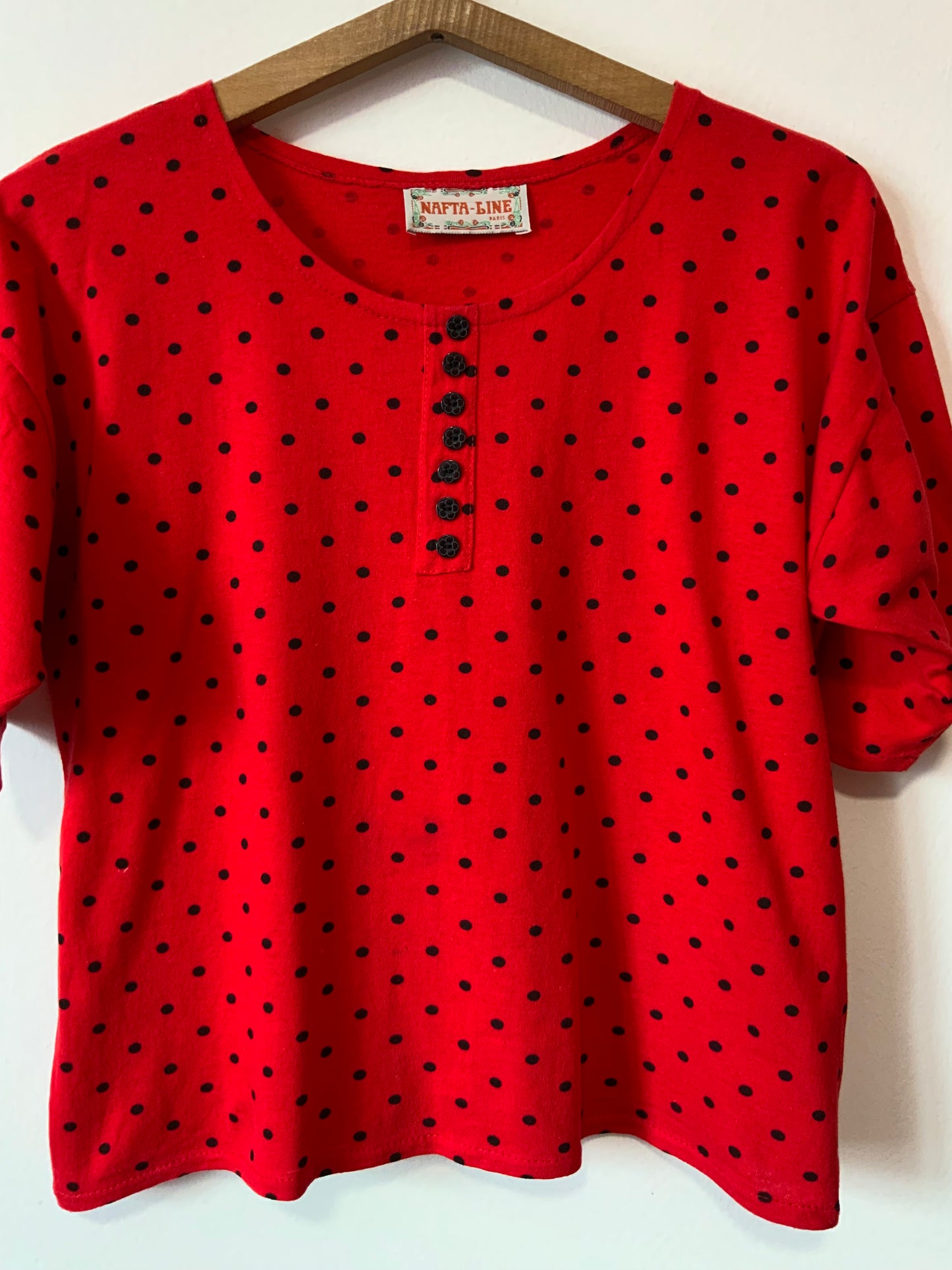 T shirt Vintage fun petits pois 1980- TU