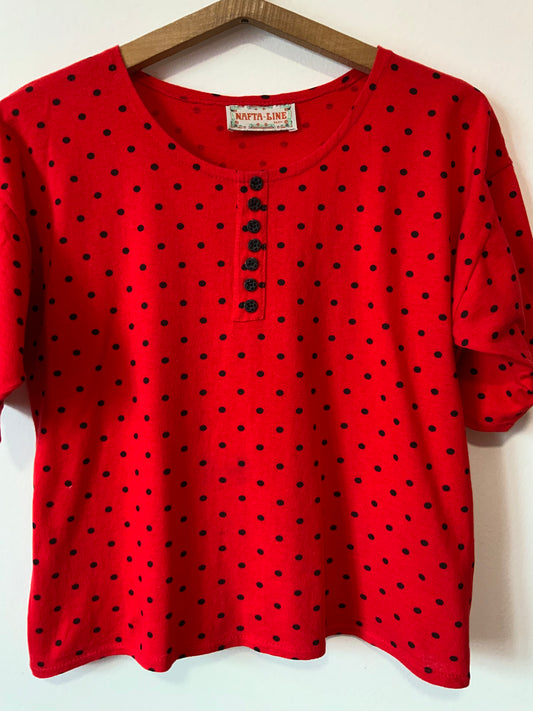 T shirt Vintage fun petits pois 1980- TU