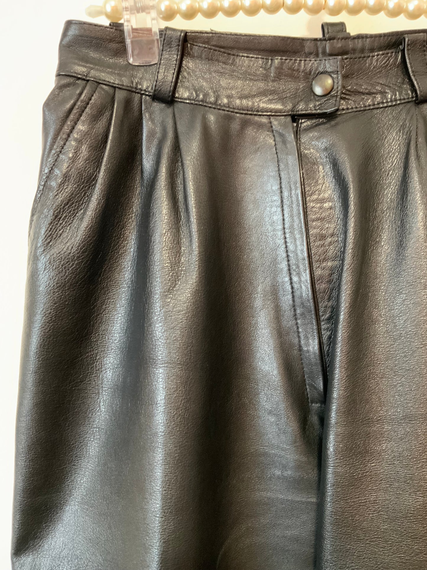 Pantalon en Cuir Pepite Vintage 1980 - T36/38.