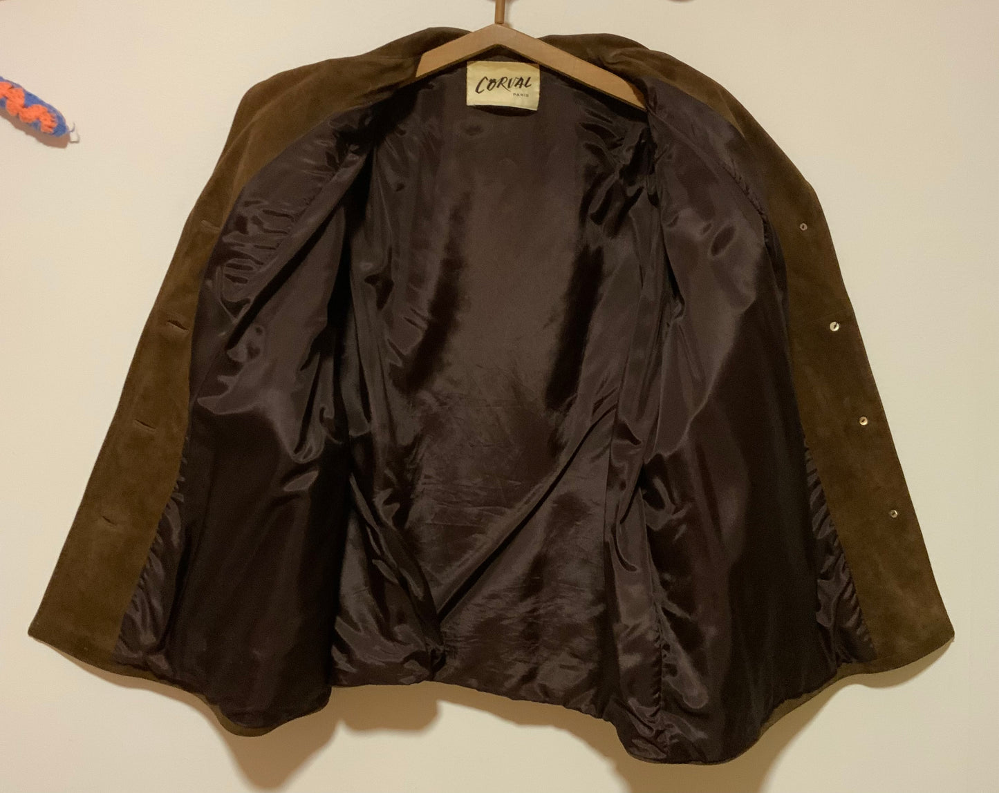 Veste Cuir Daim France Vintage 1970- T46 Mixte.