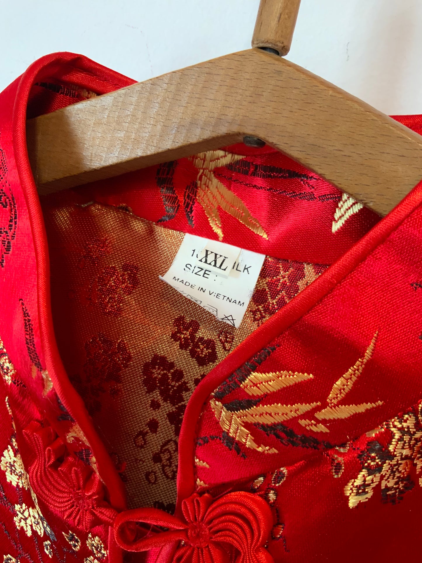 Chemisier Soie Asiatique Vintage Viet Nam- T40