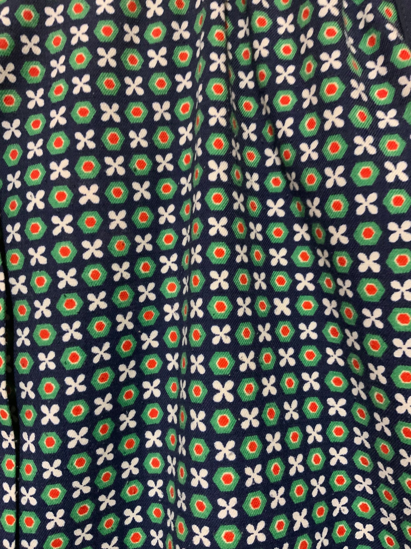 Blouse Robe boutonnée À fleurs Vintage 1970- T 50 maxi.