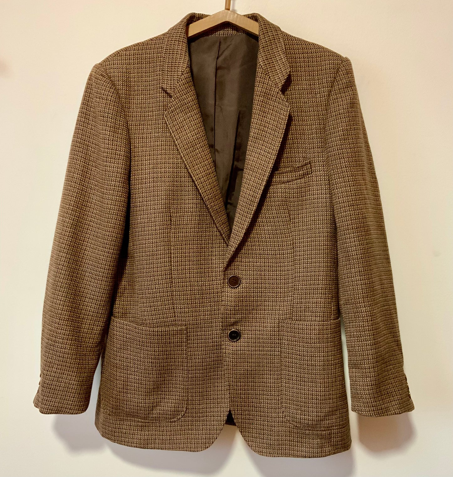 Veste Blazer À carreaux Pure Laine Vintage