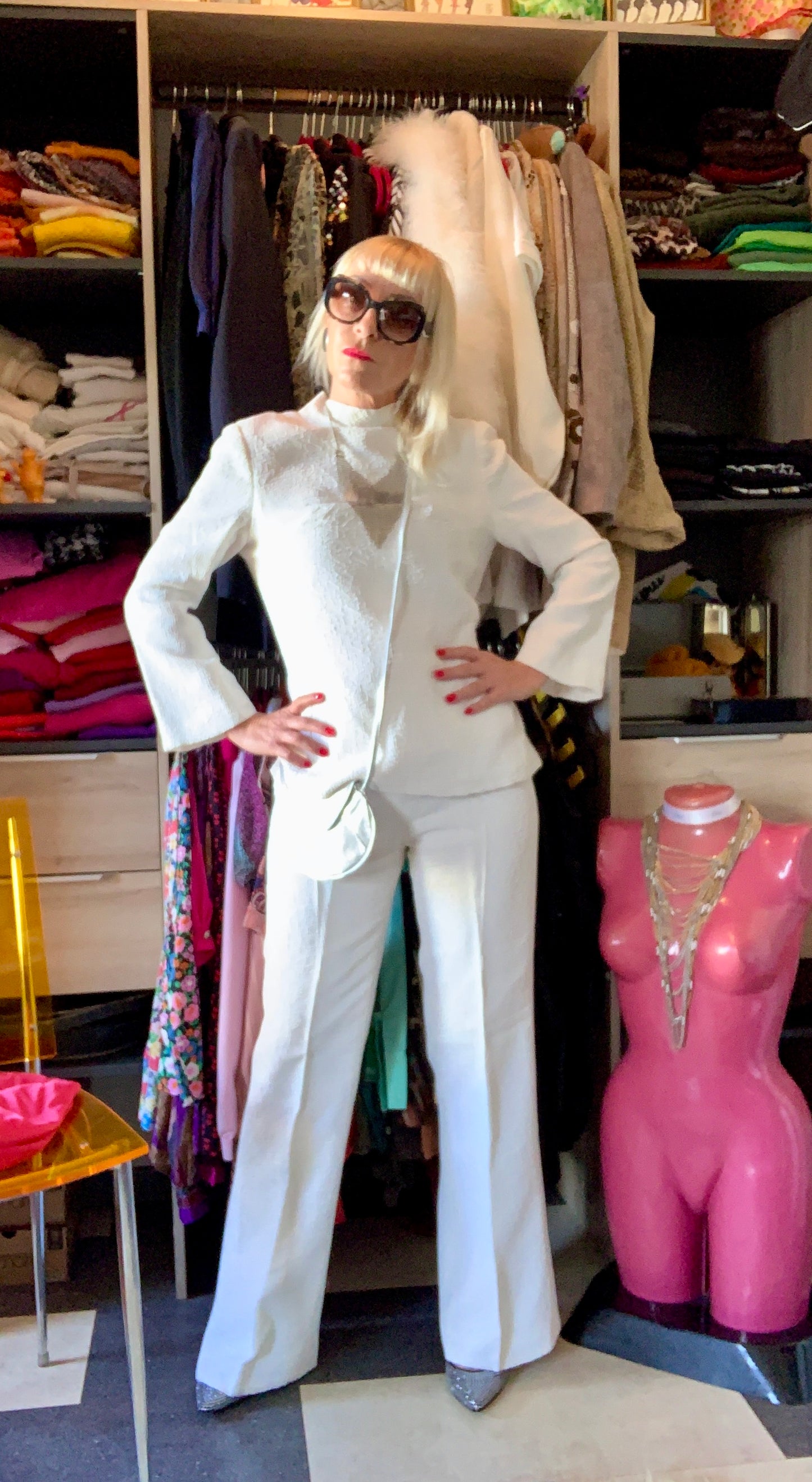 Ensemble Flare Creation Main Couture 1960/70 Pépite Vintage