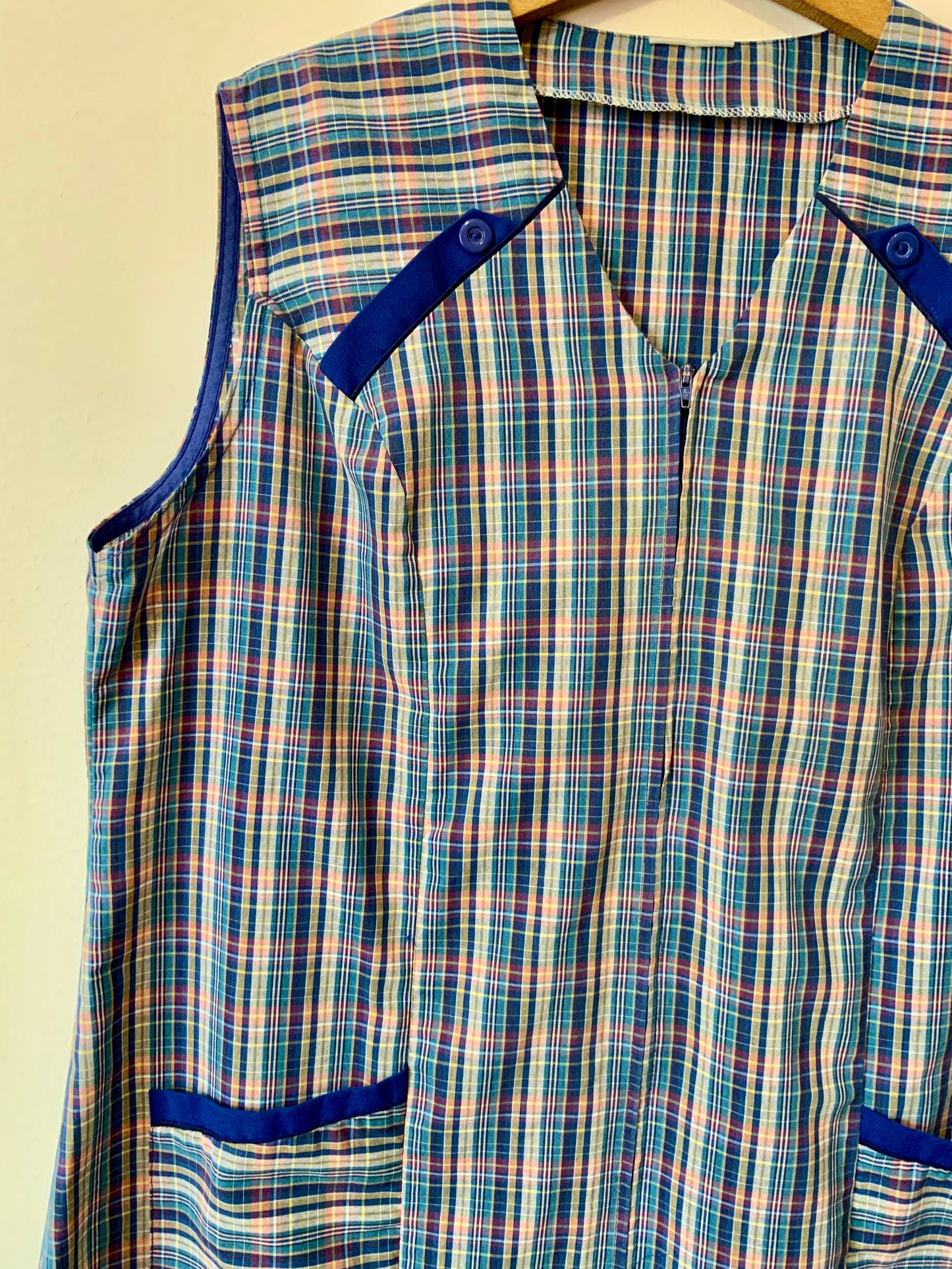 Blouse carreaux Ecossais Vintage 1970- T50