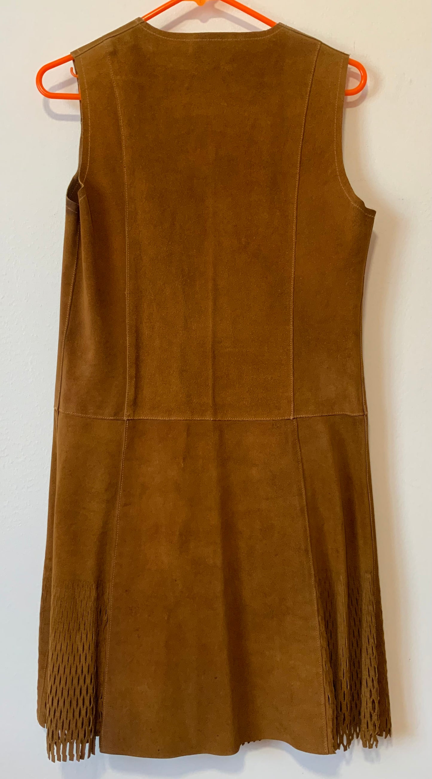Veste Daim Hippie Authentique 1970 Creation Vintage- TU