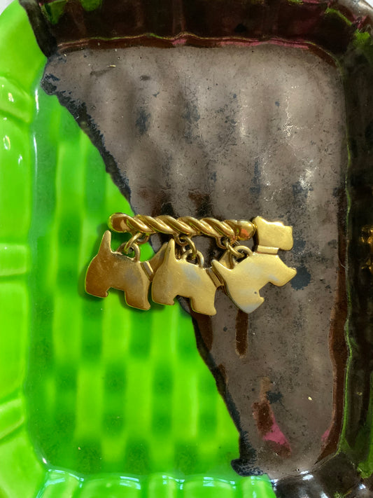 Broche petits chiens Agatha Paris Vintage 1990