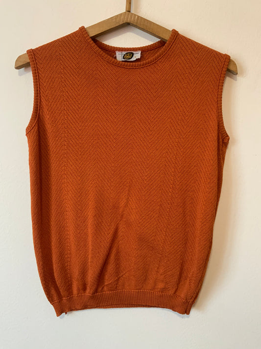 Tricot sans manche Neuf Vintage 1970- T38.