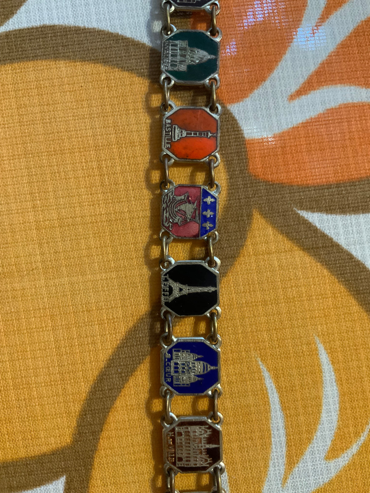 Bracelet Ancien Vintage Souvenirs Monuments Paris-