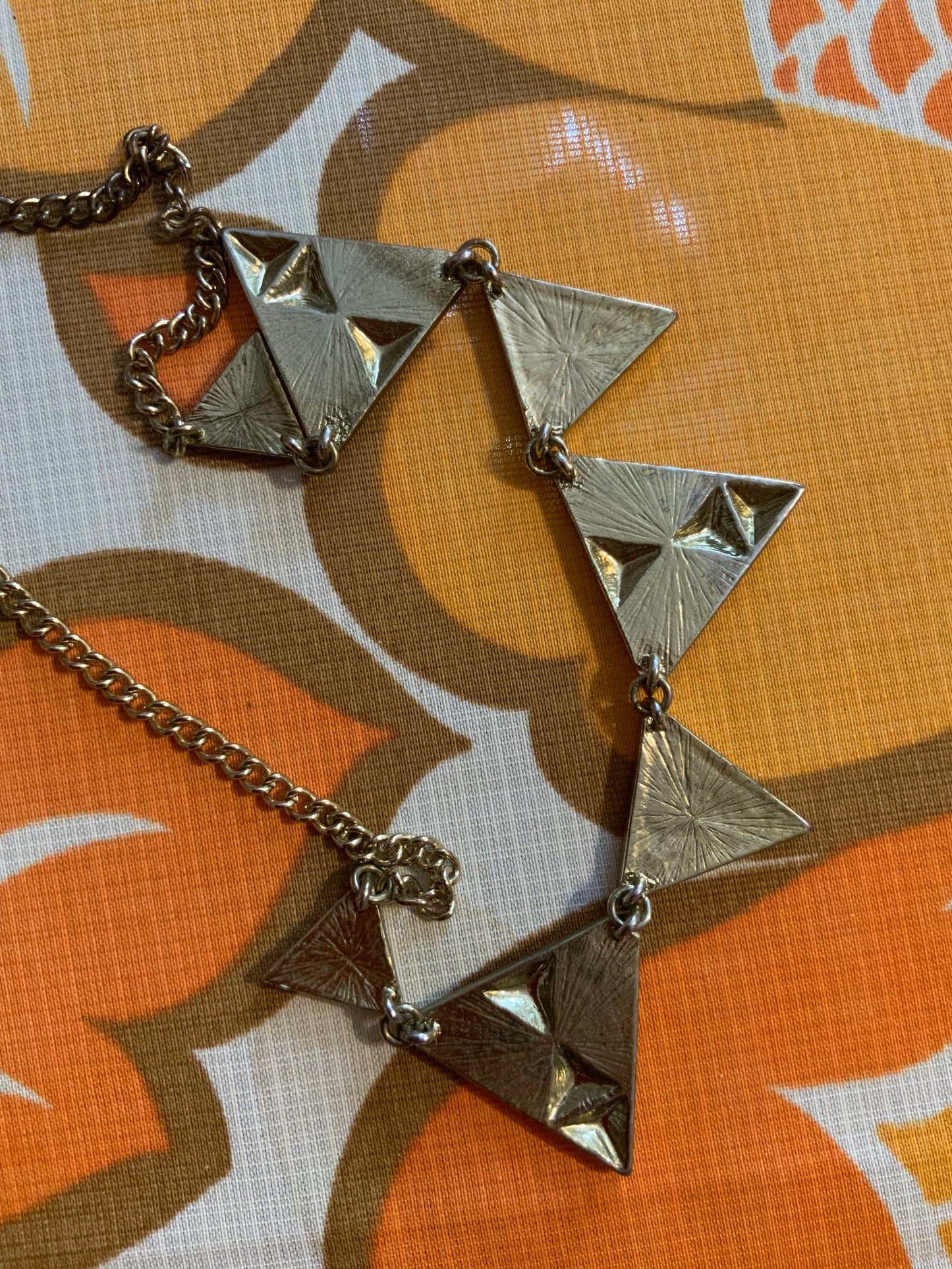 Collier Vintage Triangles Façon 1980 -