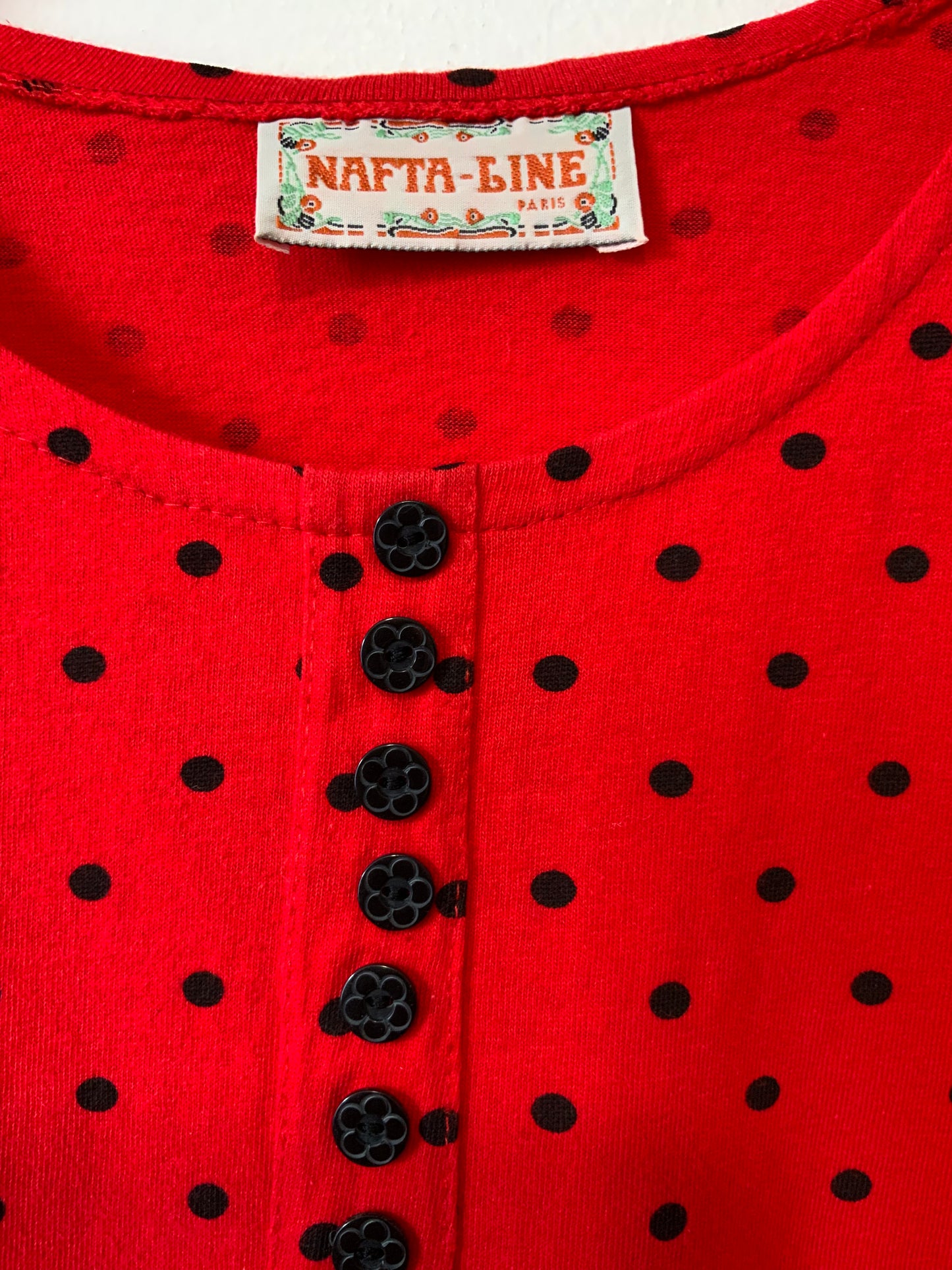 T shirt Vintage fun petits pois 1980- TU