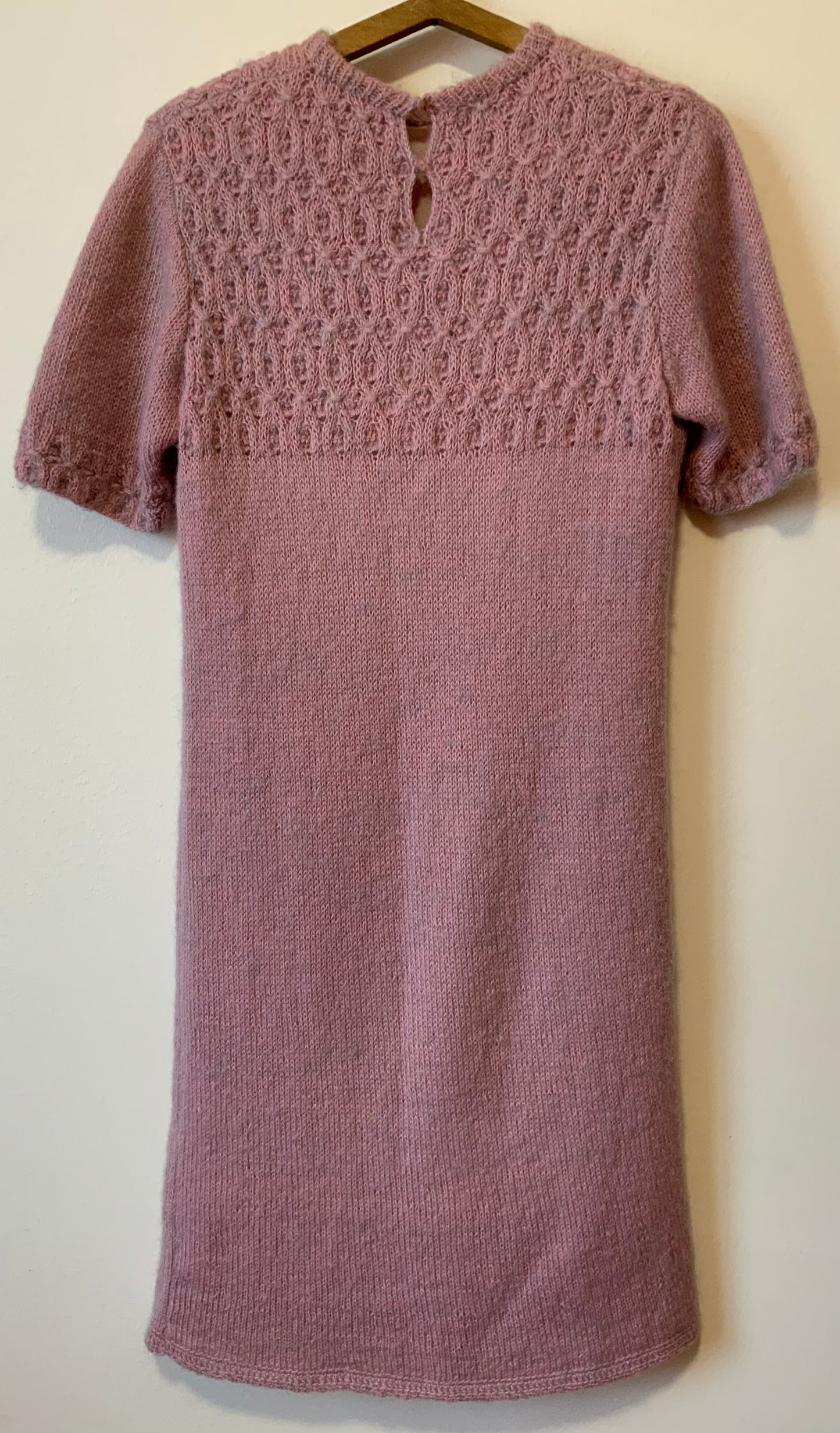 Robe confection main Tricot Vintage 1970 Piece unique T40.